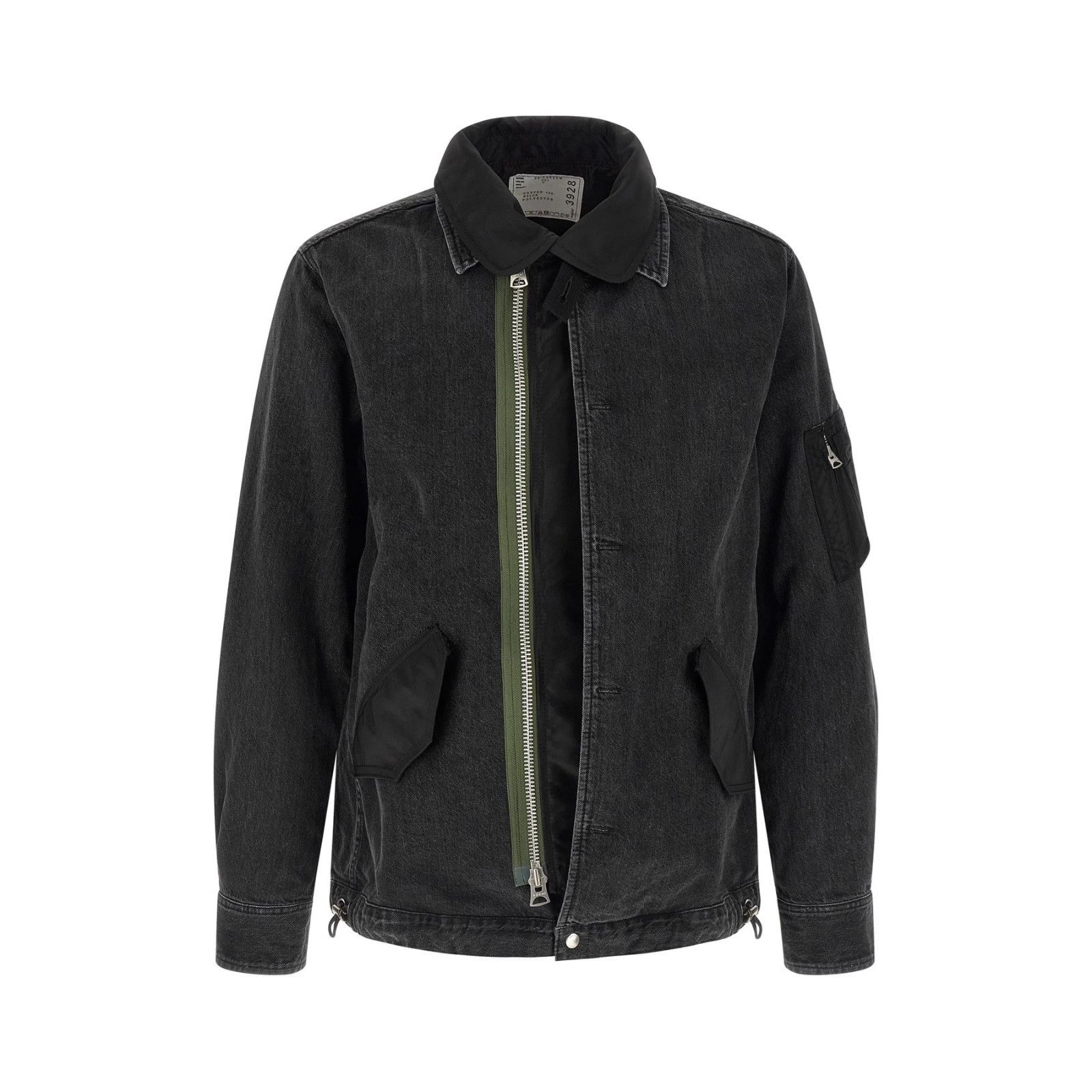 Sacai SACAI Nylon Insert Black Denim Jacket New & Authentic (Men's Size US L / EU 52-54 / 3 - 1 Thumbnail