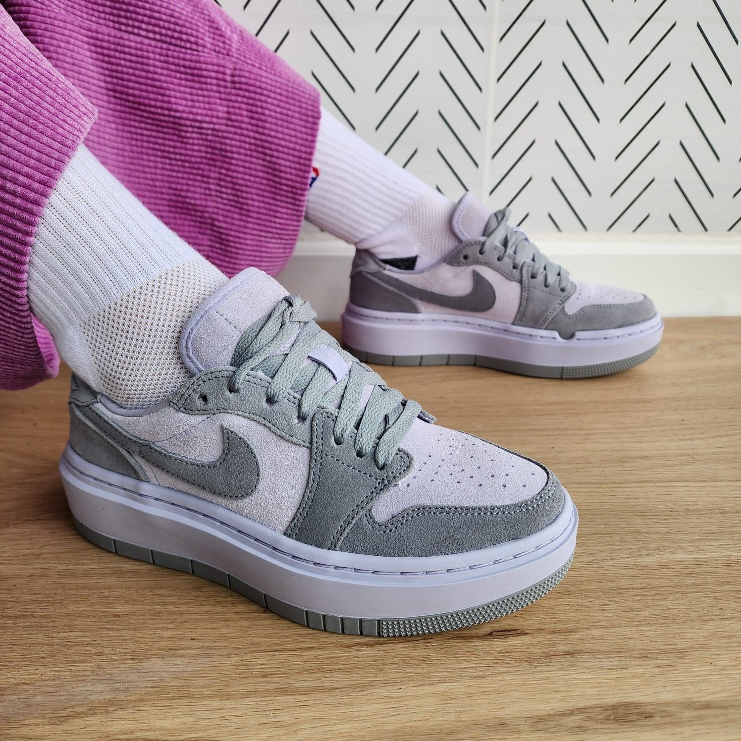 Other ❤️Jordan 1 Elevate Stealth Platform Women Shoes 9.5 lavender Size US 9.5 / IT 39.5 - 2 Thumbnail