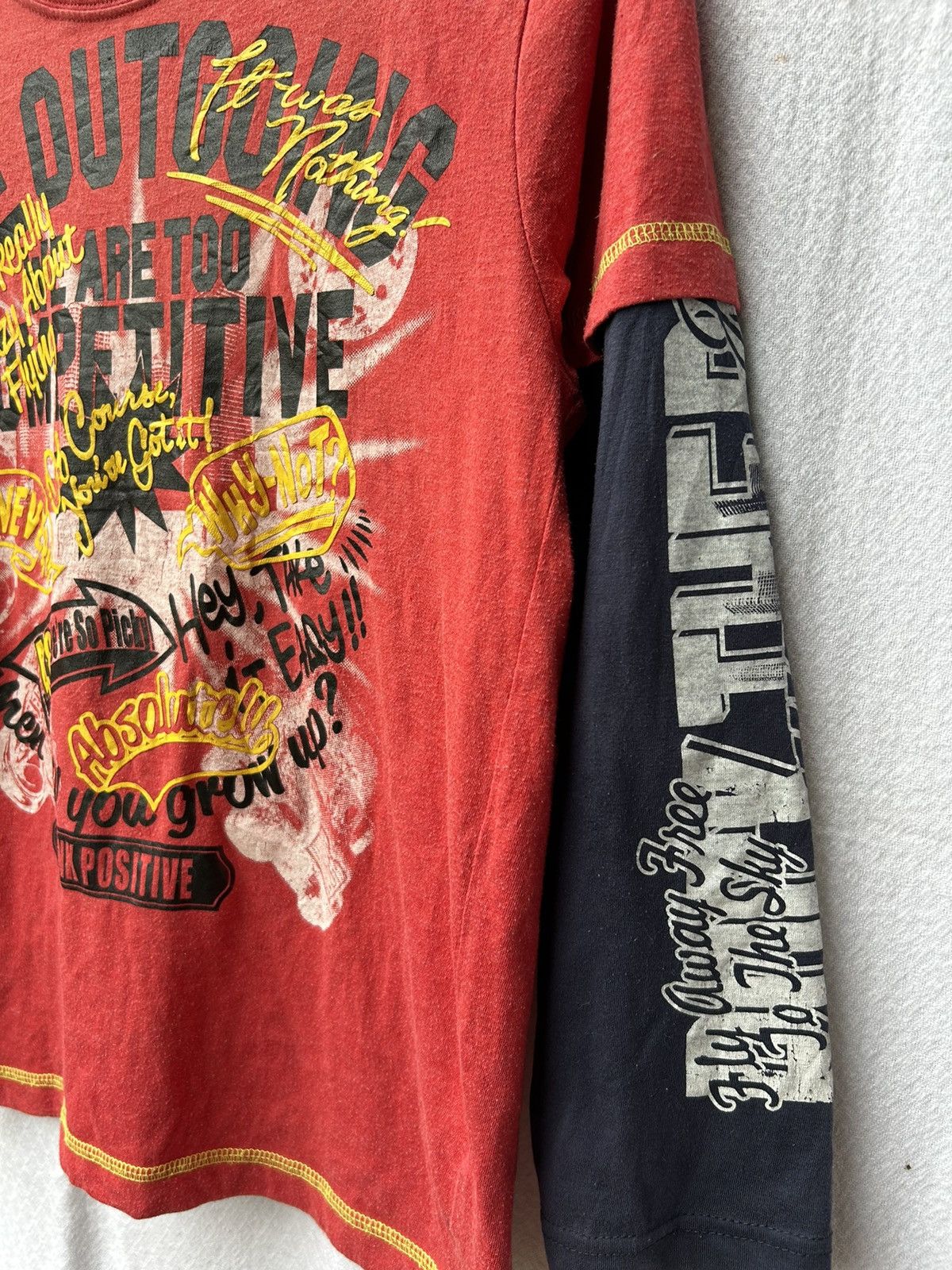 14th Addiction × KMRii × Yasuyuki Ishii Leaning wild japanese style poem layerd longsleeve Size US M / EU 48-50 / 2 - 4 Thumbnail