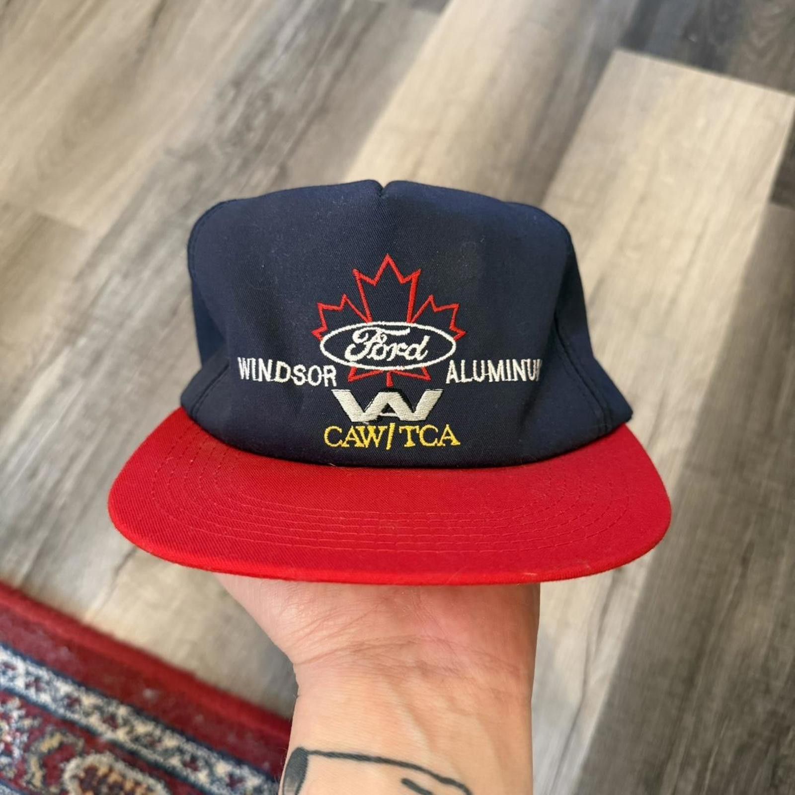 Ford Vintage ford Windsor aluminum strap back hat 90s OS Size ONE SIZE - 1 Thumbnail