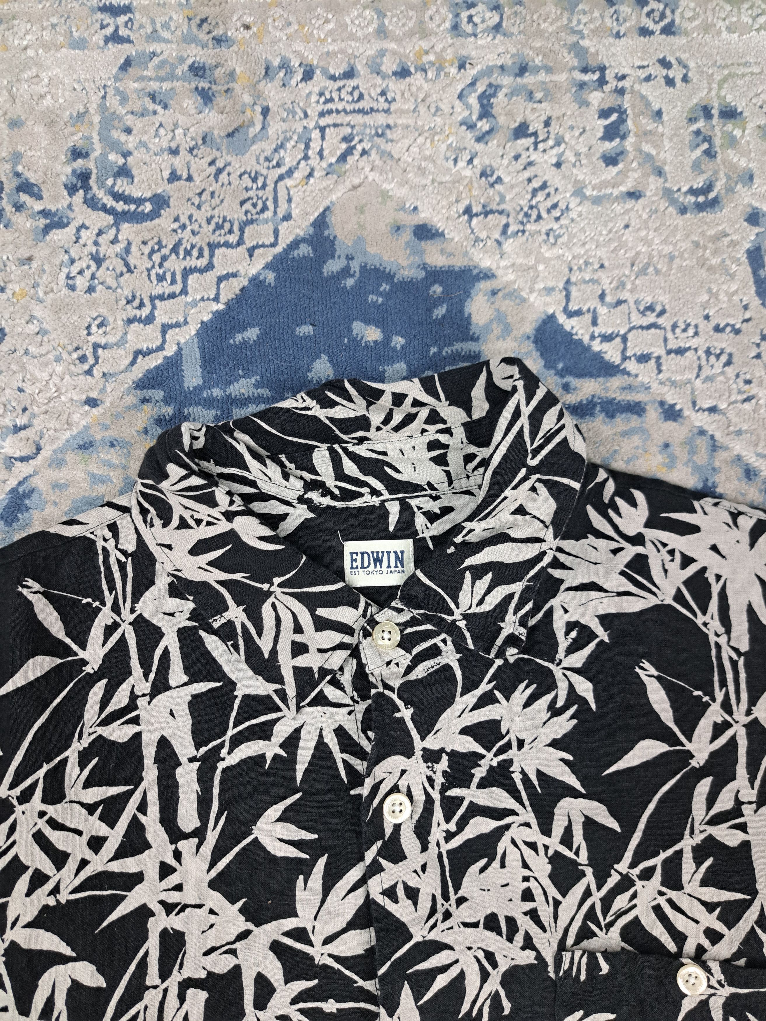 Edwin Edwin Short Sleeve Button Up Linen Shirt Summer Archive Size US L / EU 52-54 / 3 - 2 Thumbnail