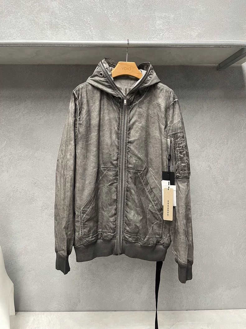 Rick Owens RICK OWENS DRKSHDW Gray Water-Washed Zip Jacket Size US M / EU 48-50 / 2 - 1 Thumbnail