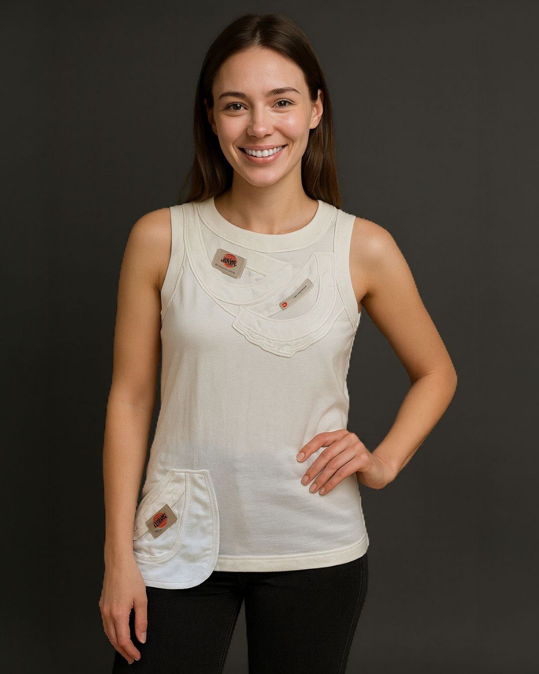 Michiko Koshino White Deconstructed Top – Michiko Koshino London -RARE Size S / US 4 / IT 40 - 9 Thumbnail
