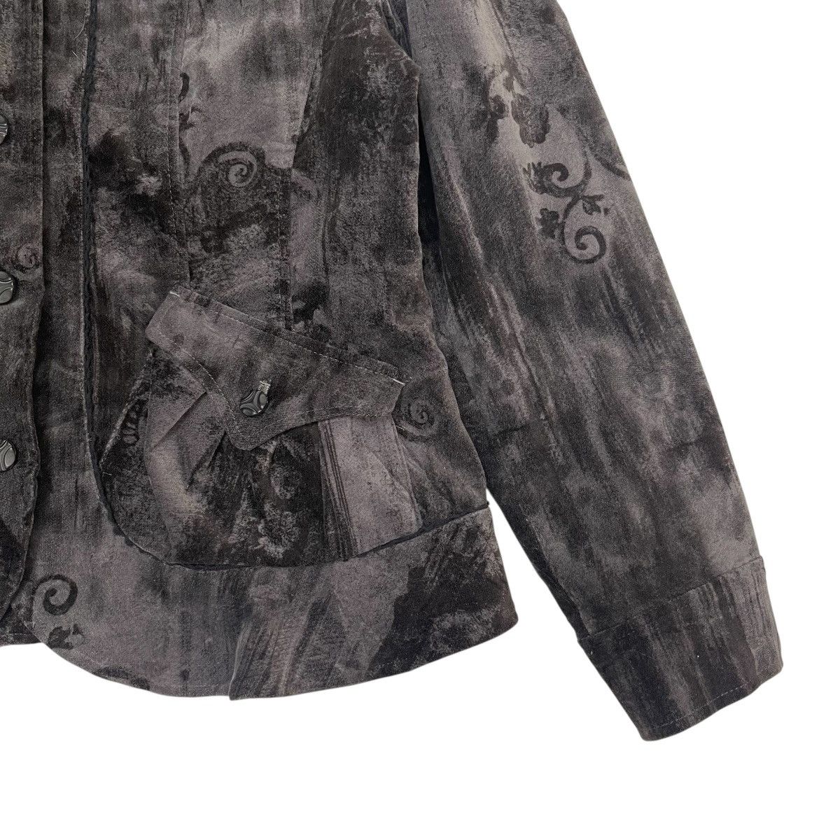 Art Comes First Vintage Floral Motive Wool Crop Jacket Size M / US 6-8 / IT 42-44 - 10 Thumbnail