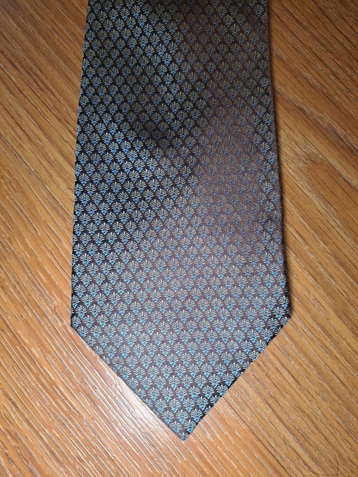 Calvin Klein Calvin Klein Silk Tie Brown Floral Tree Wide Necktie Size ONE SIZE - 1 Thumbnail