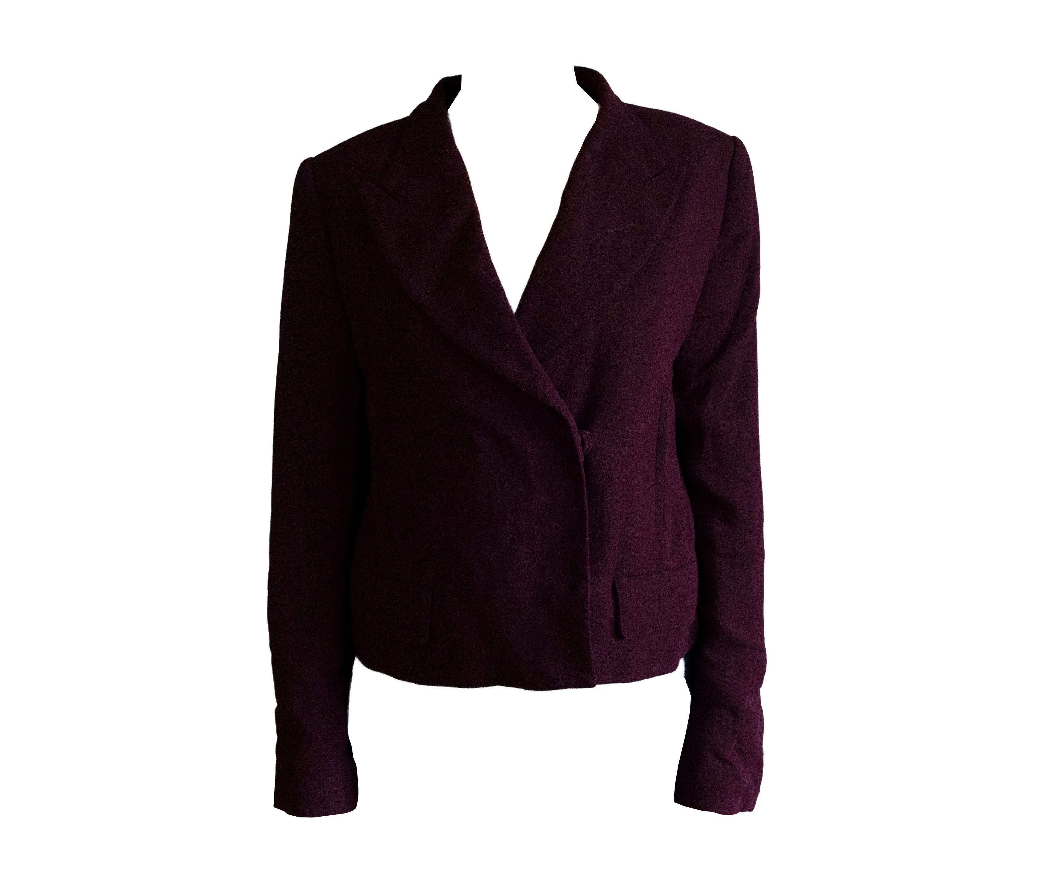 Acne Studios AW11 Tangerine Wool-Viscose Cropped Blazer Jacket Size S / US 4 / IT 40 - 2 Thumbnail