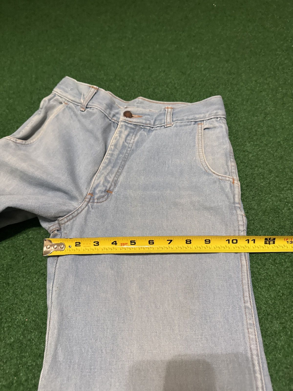 Vintage Vtg 70s Brittania Ultra Flare Bell Bottom Hippie 29x28 Jeans Size 29" - 9 Thumbnail