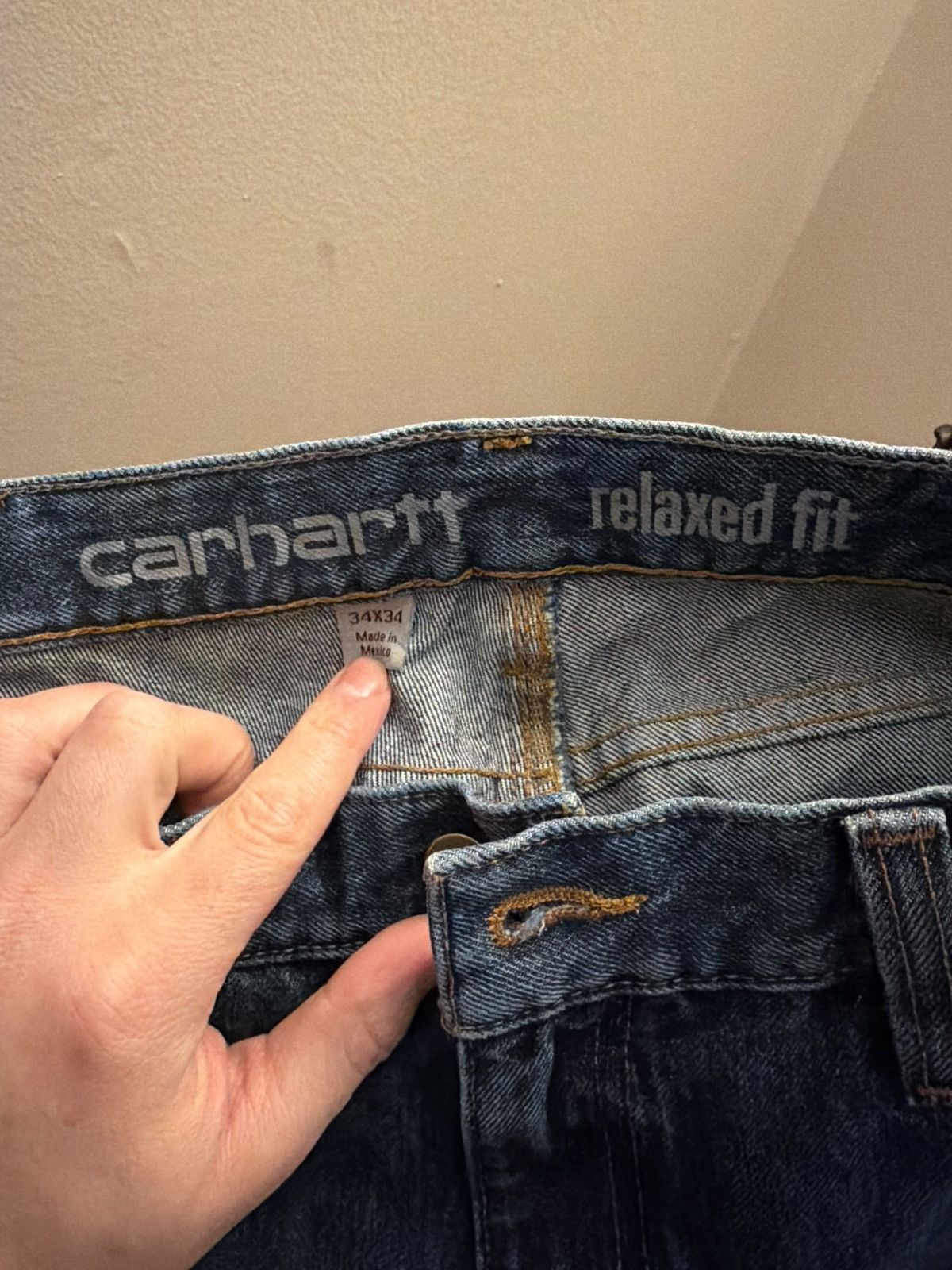 Carhartt Carhartt relaxed fit worker pants hard denim Size US 34 / EU 50 - 2 Thumbnail