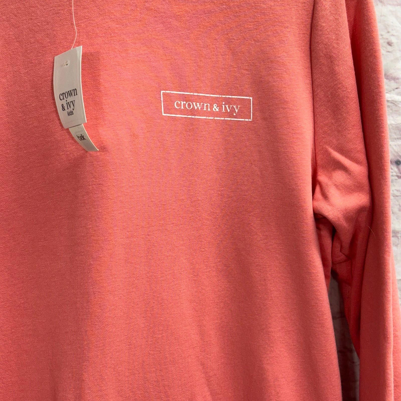 Other Crown & Ivy Boys Large NWT Coral Hoodie with Dog Graphic Size US L / EU 52-54 / 3 - 2 Thumbnail