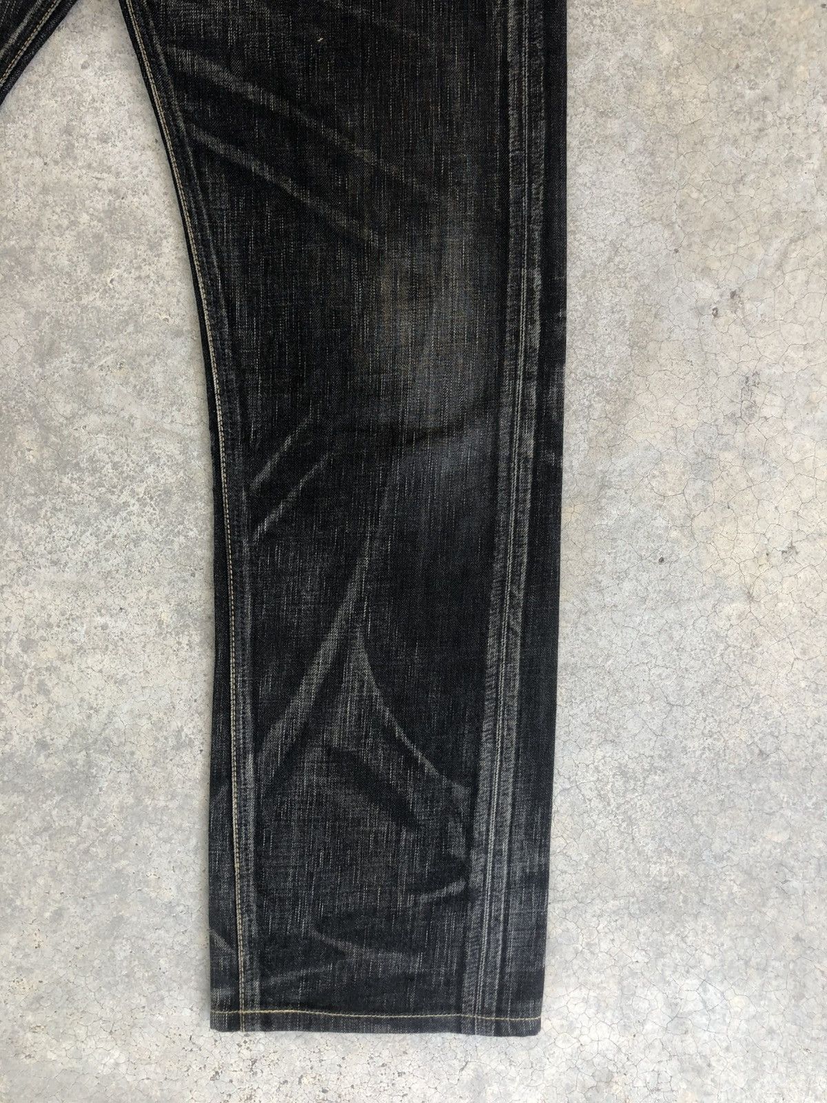 Le Grande Bleu (L.G.B.) Japanese Edwin 503 Blue Trip Distressed Jeans Size US 33 - 7 Thumbnail