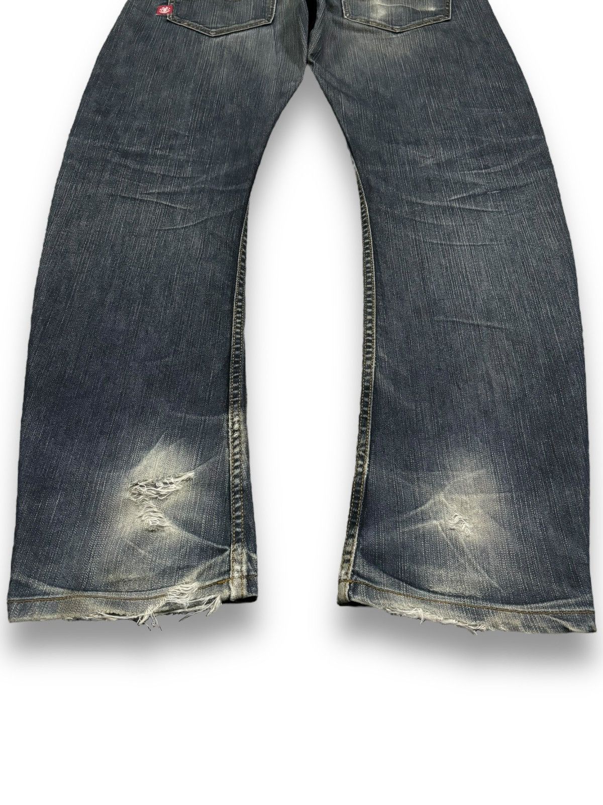 Element Vintage Element Faded Slim Straight Curved Distressed Jeans Size US 31 - 16 Thumbnail