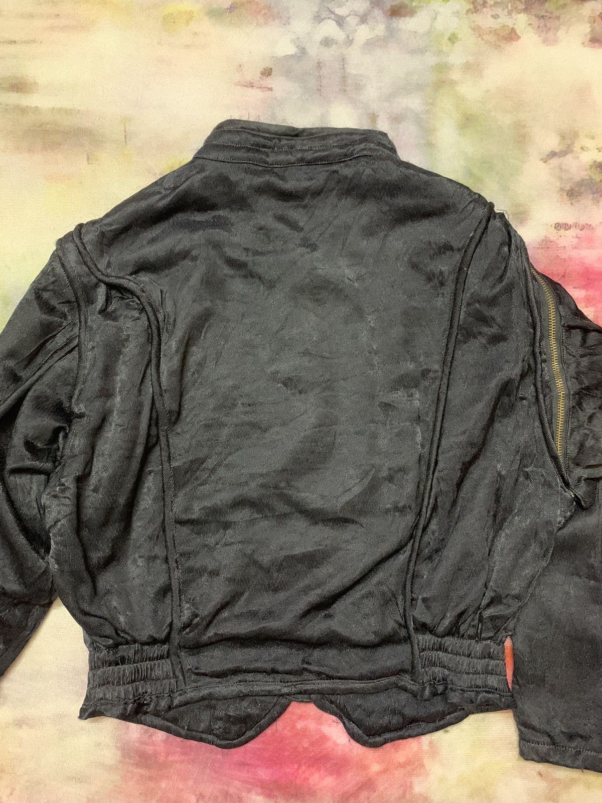 Japanese Brand Durban Intermezzo Eggshell Cropped Avantgarde Bomber Jacket Size US M / EU 48-50 / 2 - 6 Thumbnail