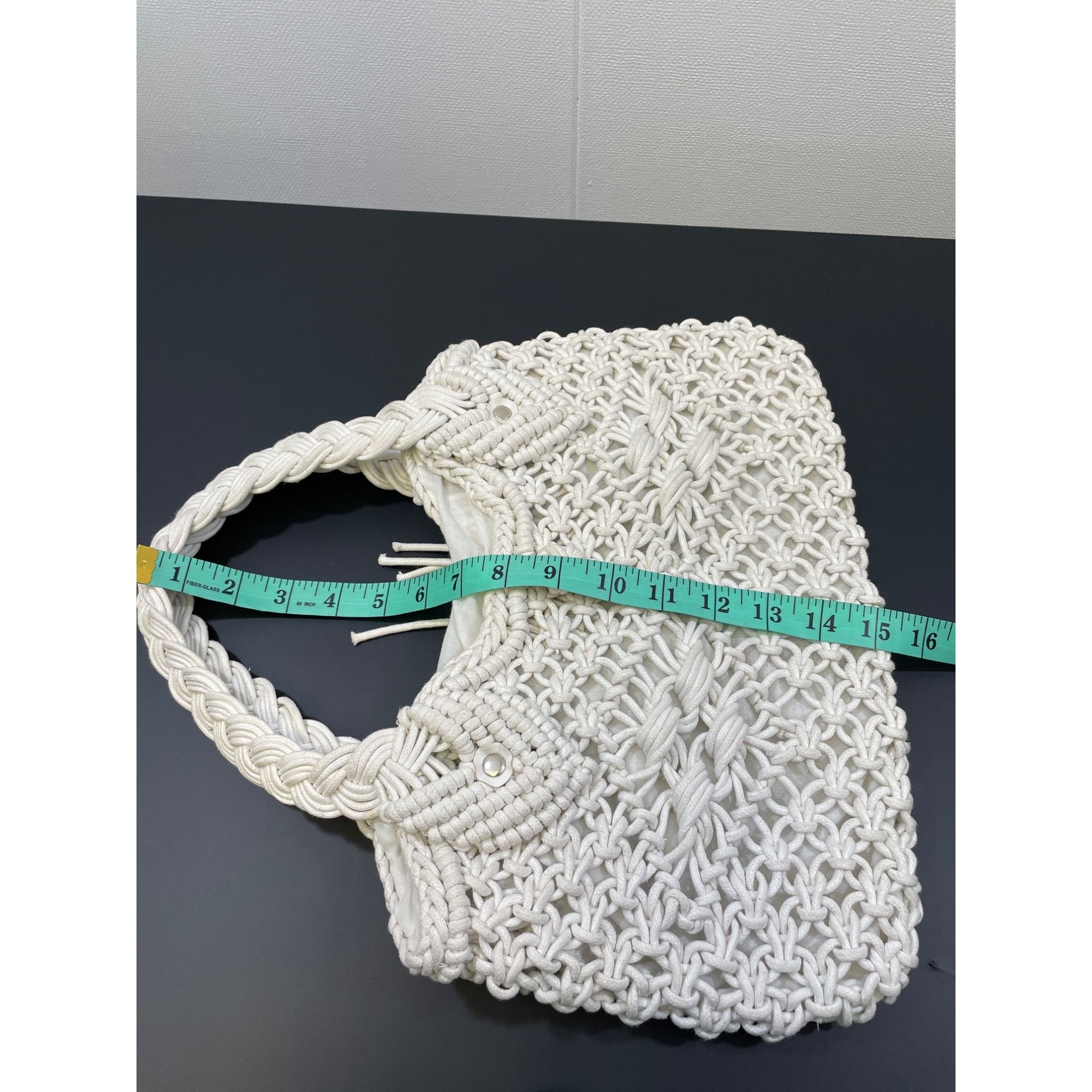 Other Women's Handmade Macrame/Crochet White Hand bag SKU 4278 Size ONE SIZE - 8 Thumbnail