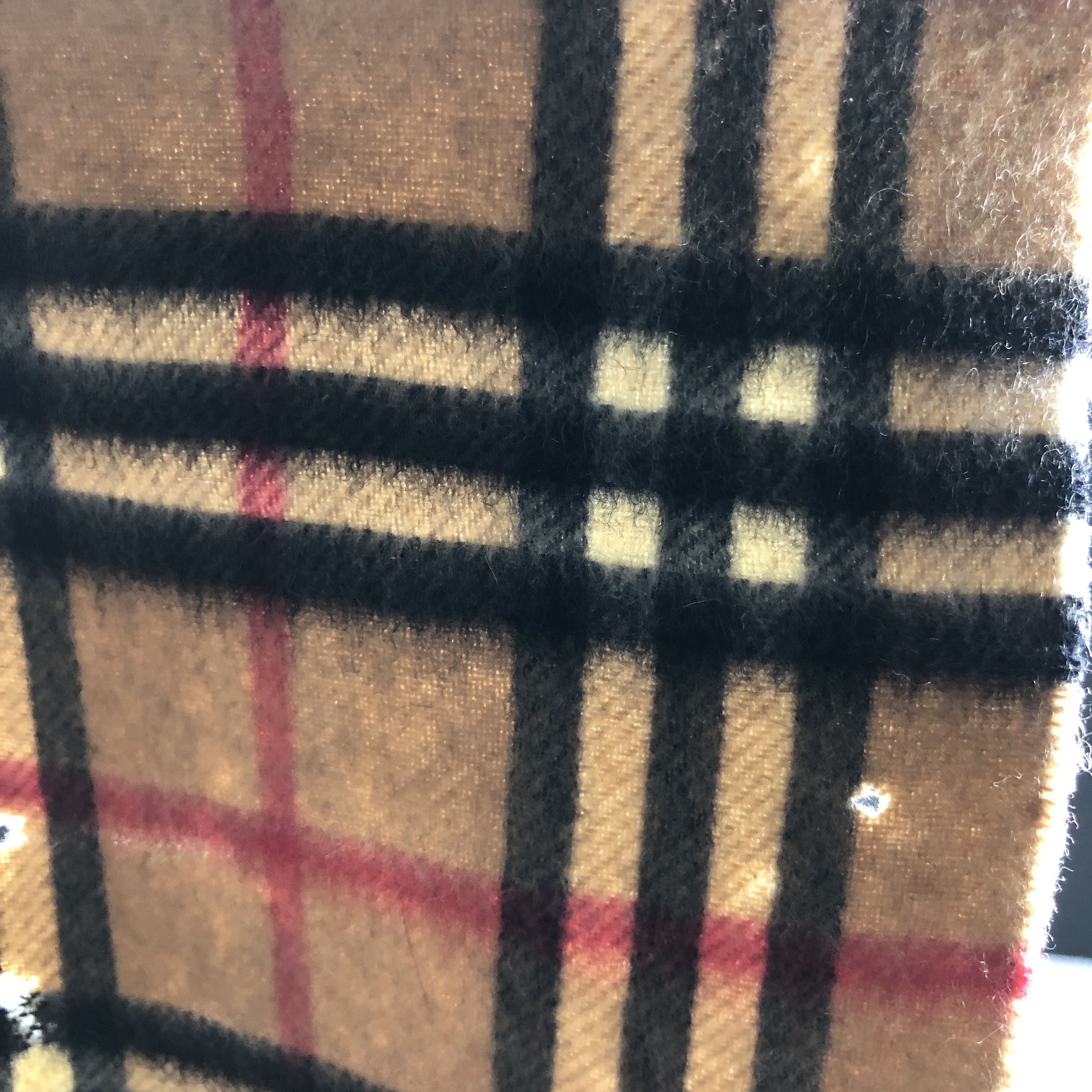 Burberry Burberrys Nova Check Tan Cashmere Scarf Muffler V2615 Size ONE SIZE - 10 Thumbnail