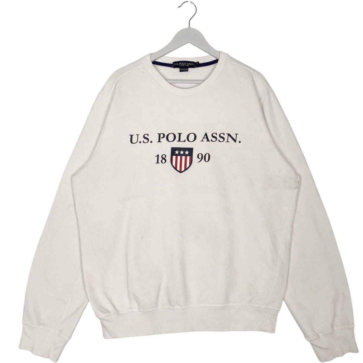 Other Vintage U.S Polo Asson Big Printed White Sweatshirt Size L Size US L / EU 52-54 / 3 - 1 Thumbnail