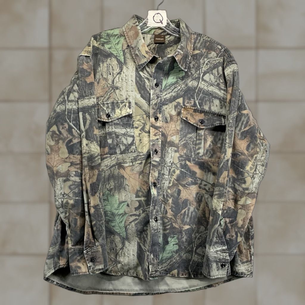 Vintage VINTAGE Ranger Camo Button Shirt Men 2XL Long Sleeve Cotton Casual Outdoor Hunting Size US XXL / EU 58 / 5 - 1 Thumbnail