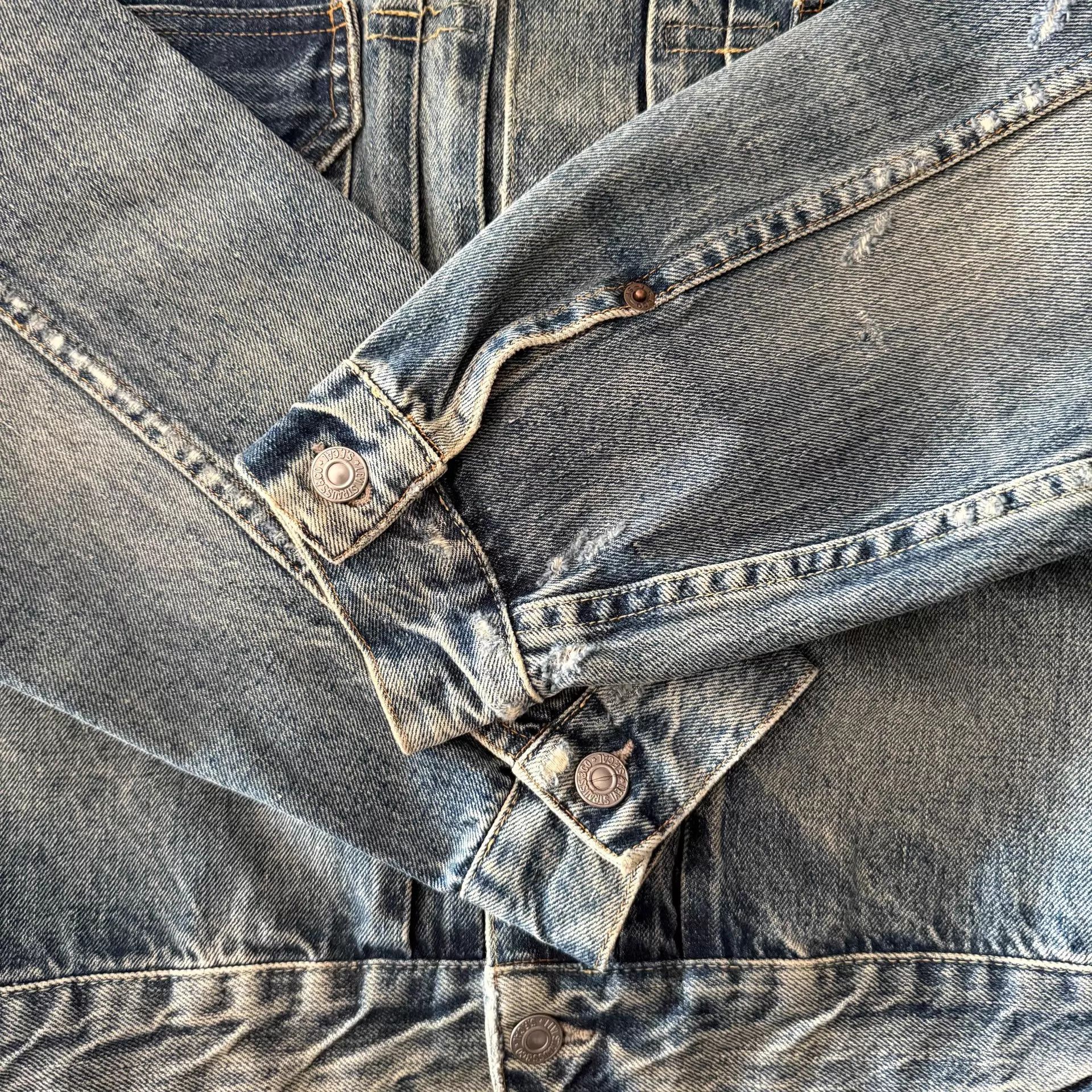 Levi's Levi's LVC Type2 507xx Denim Jacket Washed Distressed M Size US M / EU 48-50 / 2 - 5 Thumbnail