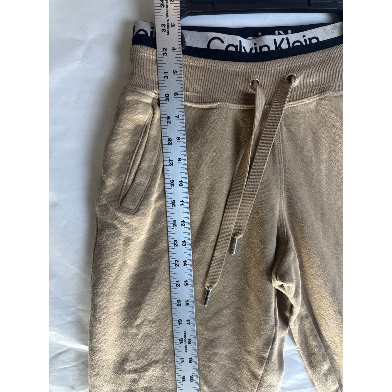 Calvin Klein Calvin Klein Performance Sweatpants Small, Beige, Fleece, Size 25" / US 0 / IT 36 - 9 Thumbnail
