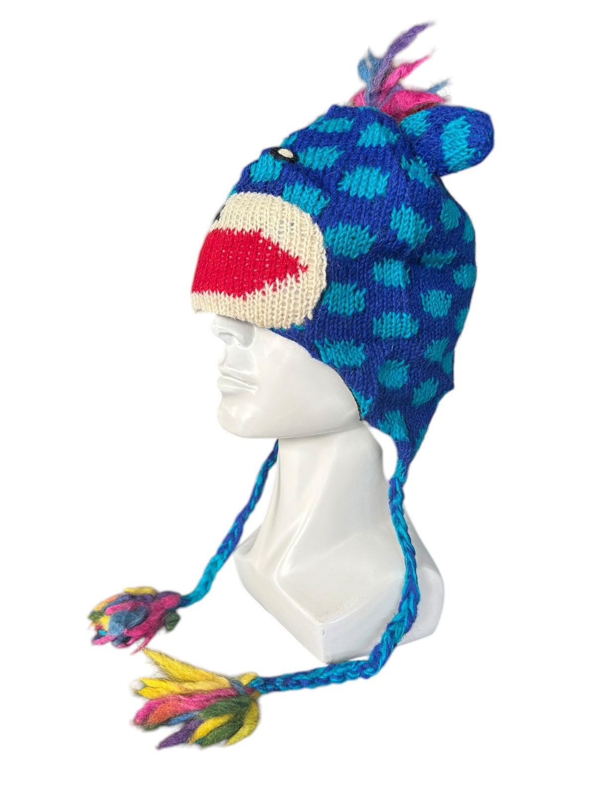 Japanese Brand × Kapital × Vintage Amina Knitted wool Rare Beanie Hats ☠️☠️ Size ONE SIZE - 4 Thumbnail