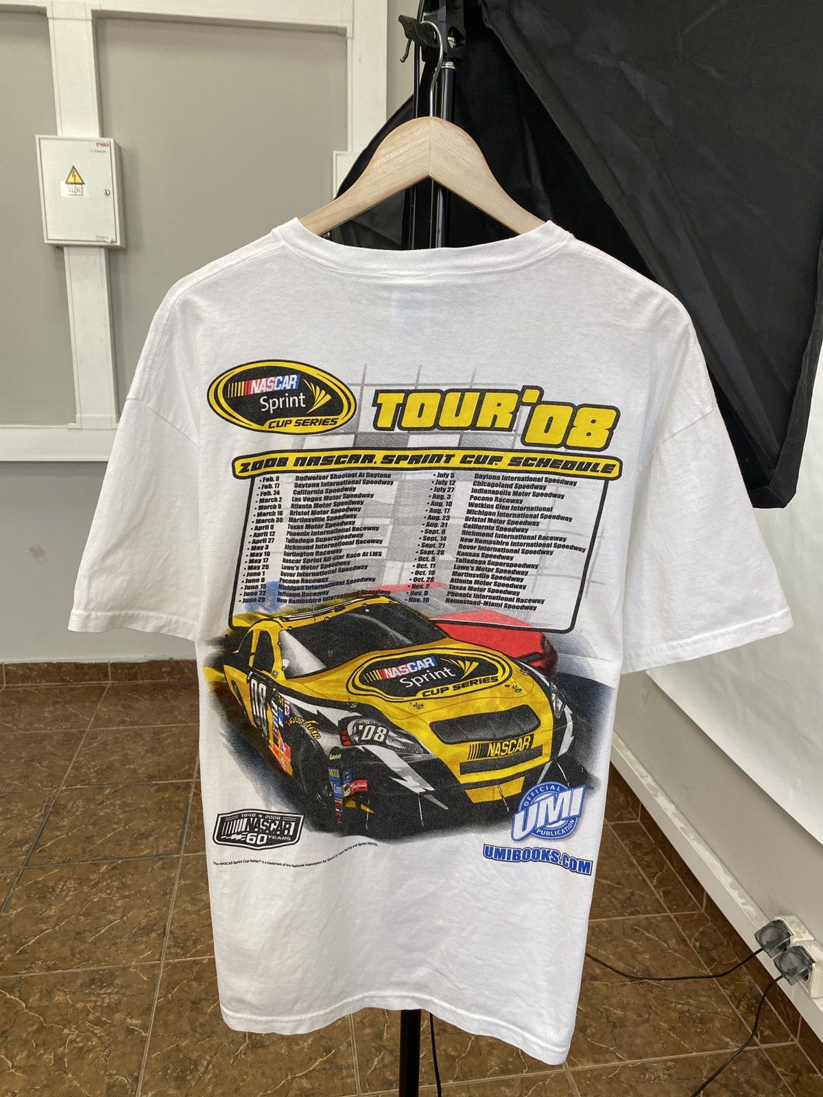 NASCAR Vintage Y2K NASCAR Sprint 2008 Moto T-Shirt Retro Hype Rare Size US XL / EU 56 / 4 - 1 Thumbnail