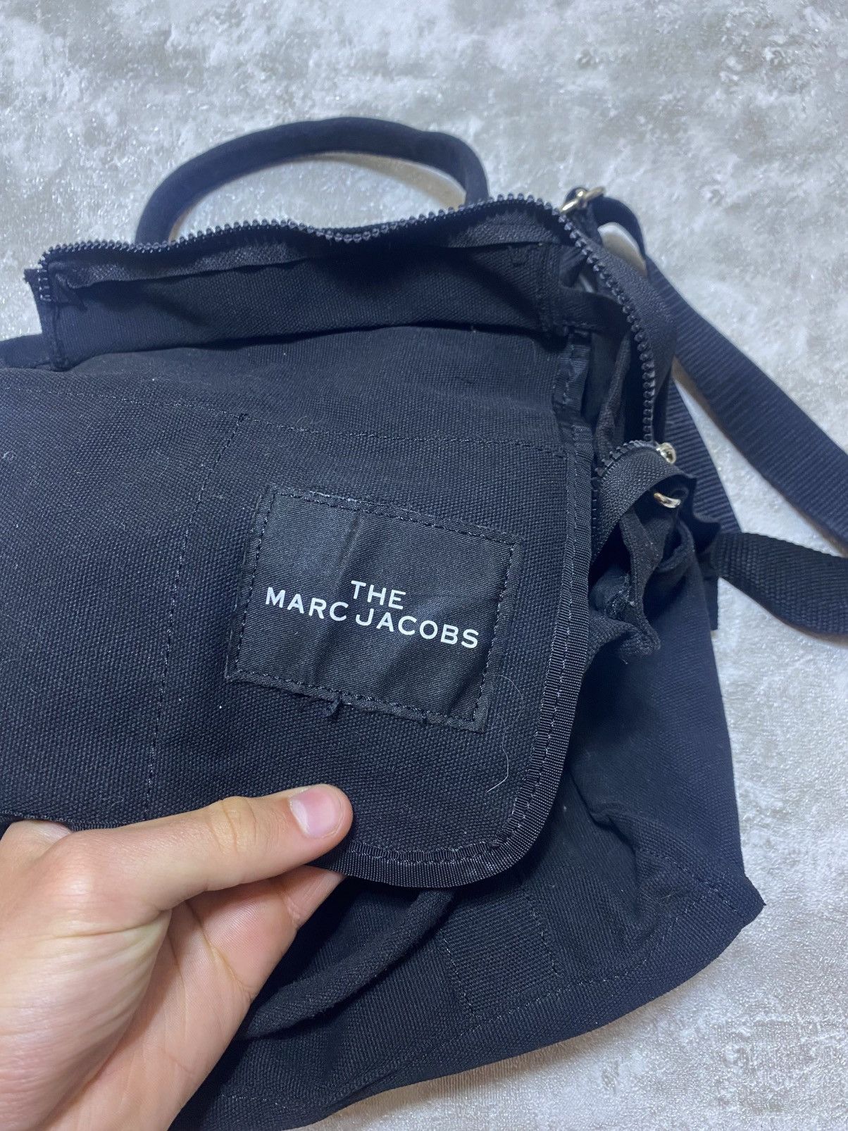 Marc Jacobs Marc Jacobs The Tote Bag Black Canvas Medium Size ONE SIZE - 3 Thumbnail