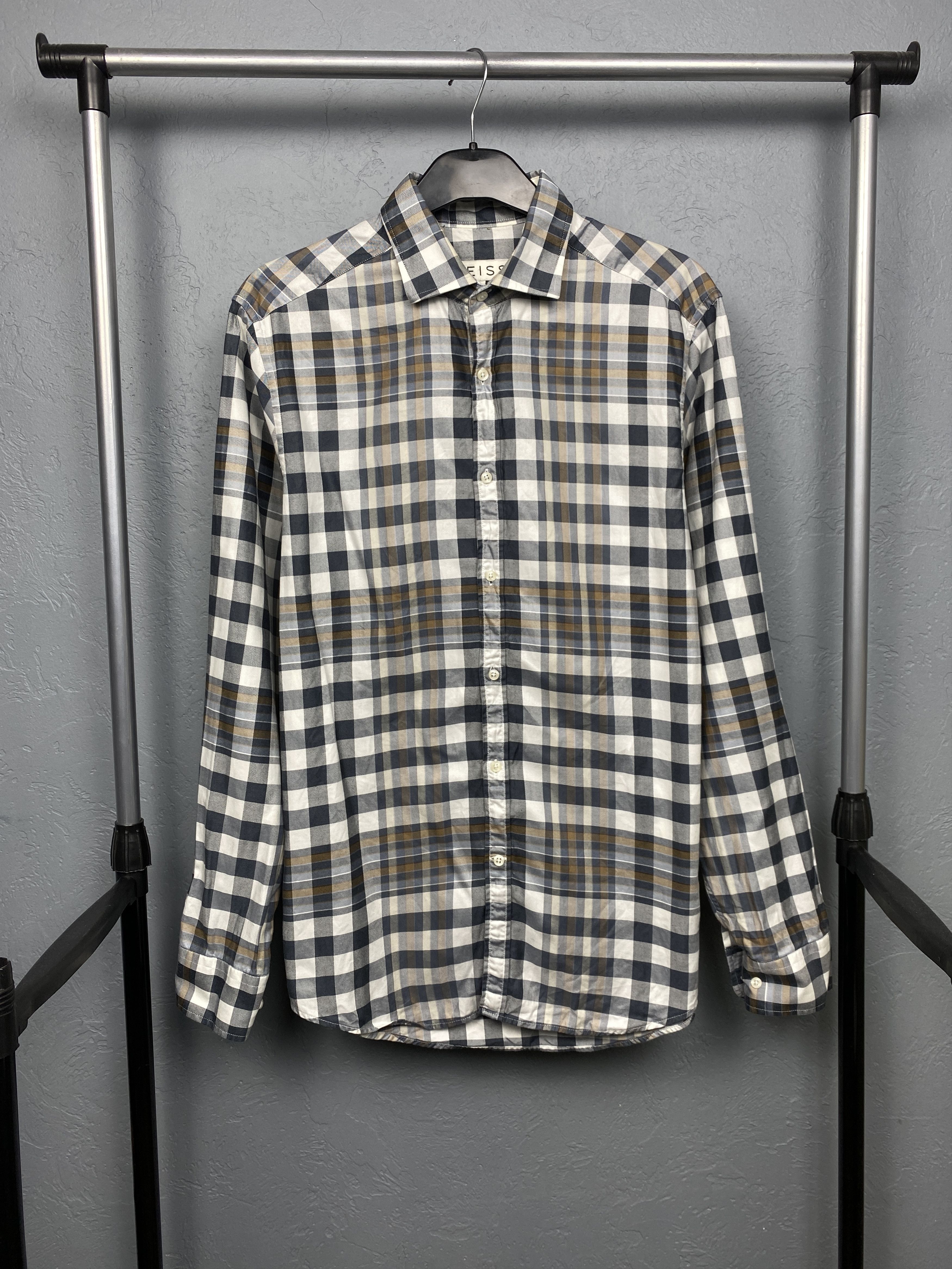 Reiss Reiss Mens Long Sleeve Plaid Shirt Size US M / EU 48-50 / 2 - 1 Thumbnail