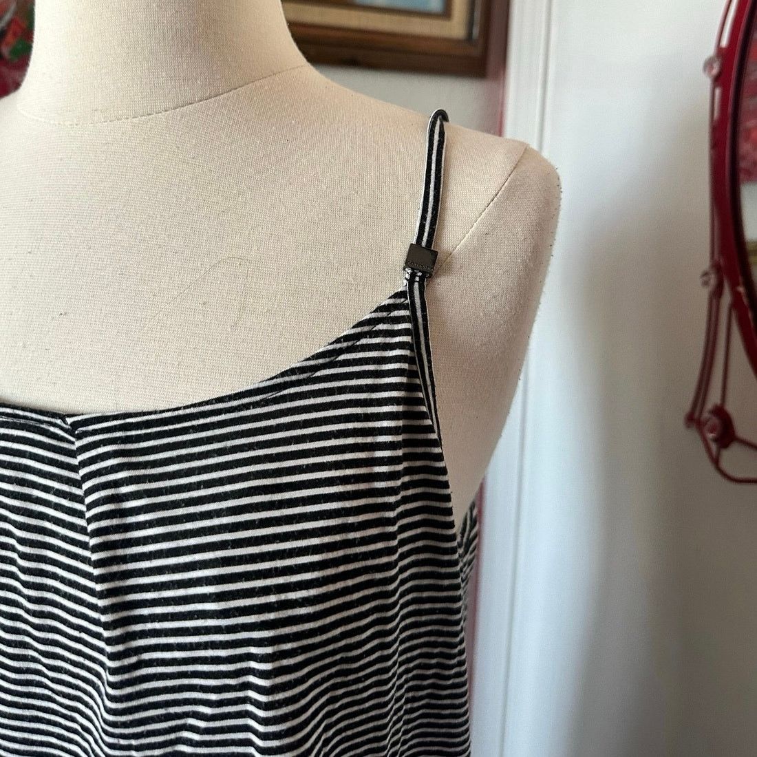 Calvin Klein calvin klein black white striped tank top Size S / US 4 / IT 40 - 2 Thumbnail