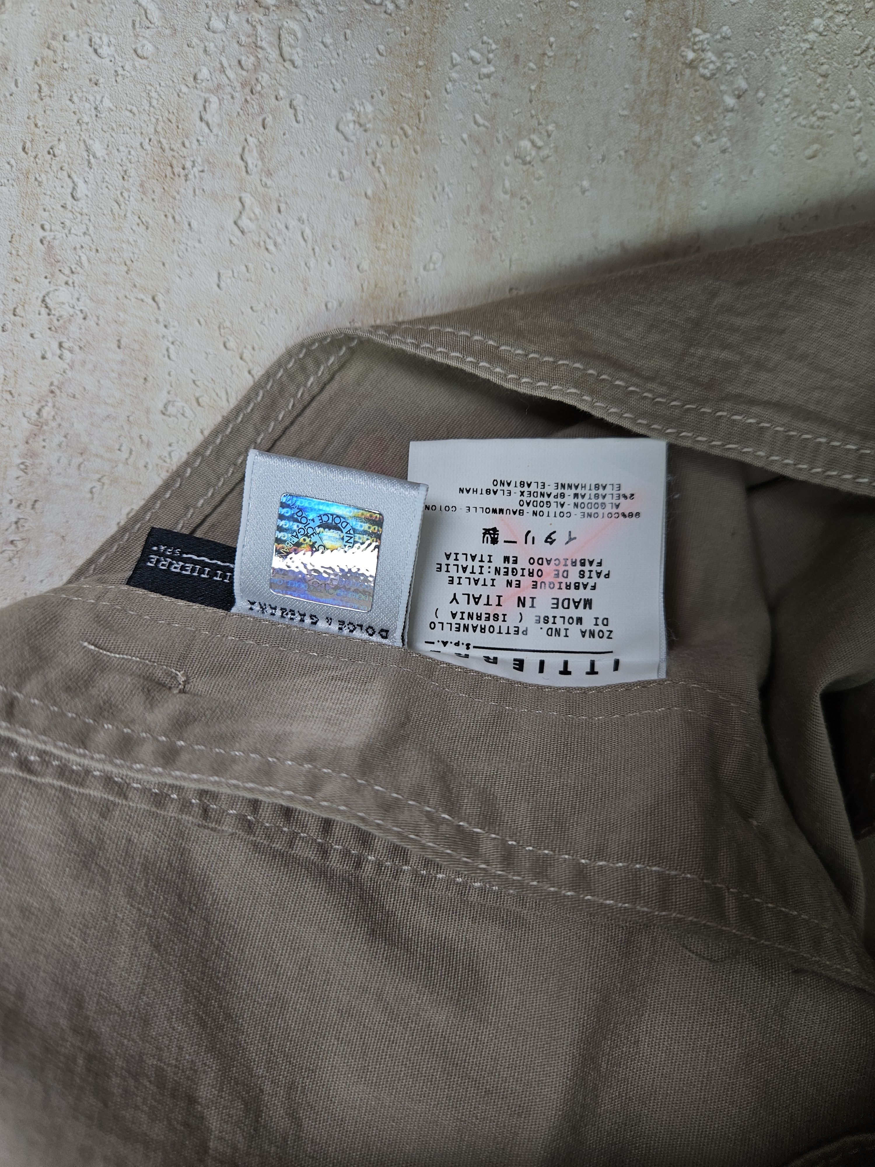Dolce & Gabbana Khaki Cotton Short Sleeve Shirt Size M / US 6-8 / IT 42-44 - 6 Thumbnail