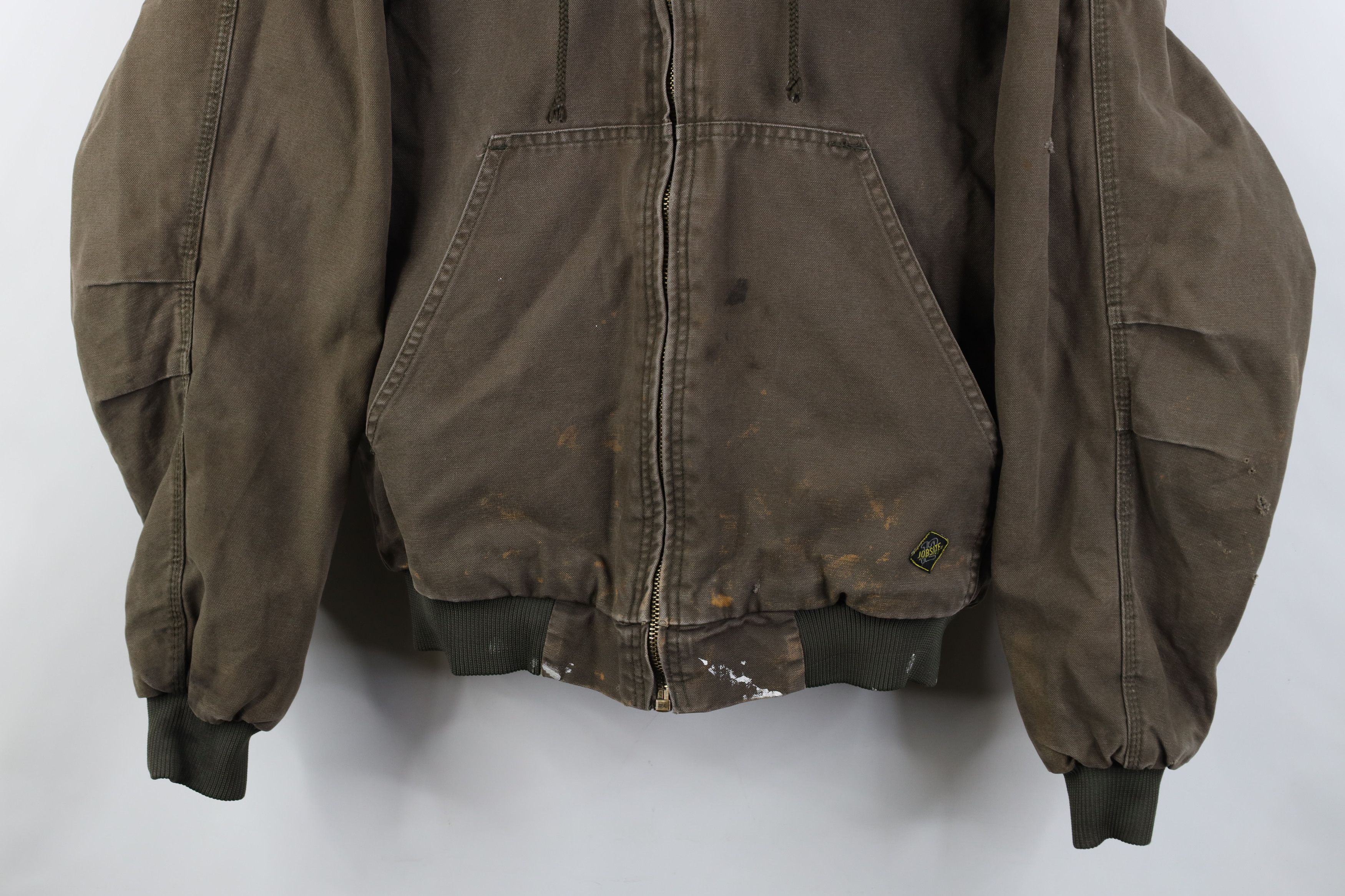 Vintage Vintage Y2K Streetwear Quilted Canvas Hooded Jacket Green Size US M / EU 48-50 / 2 - 3 Thumbnail