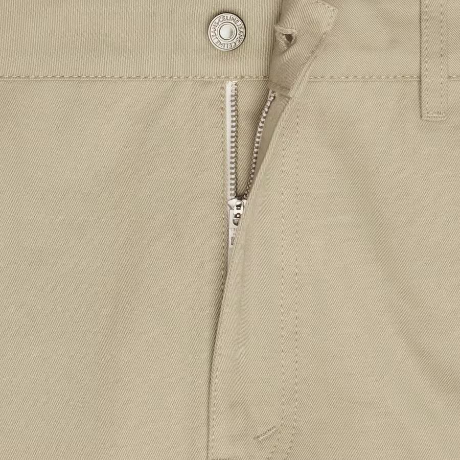 Celine o1loc1c0525 Straight Chinos In Cotton Twill in Beige Size US 30 / EU 46 - 4 Thumbnail