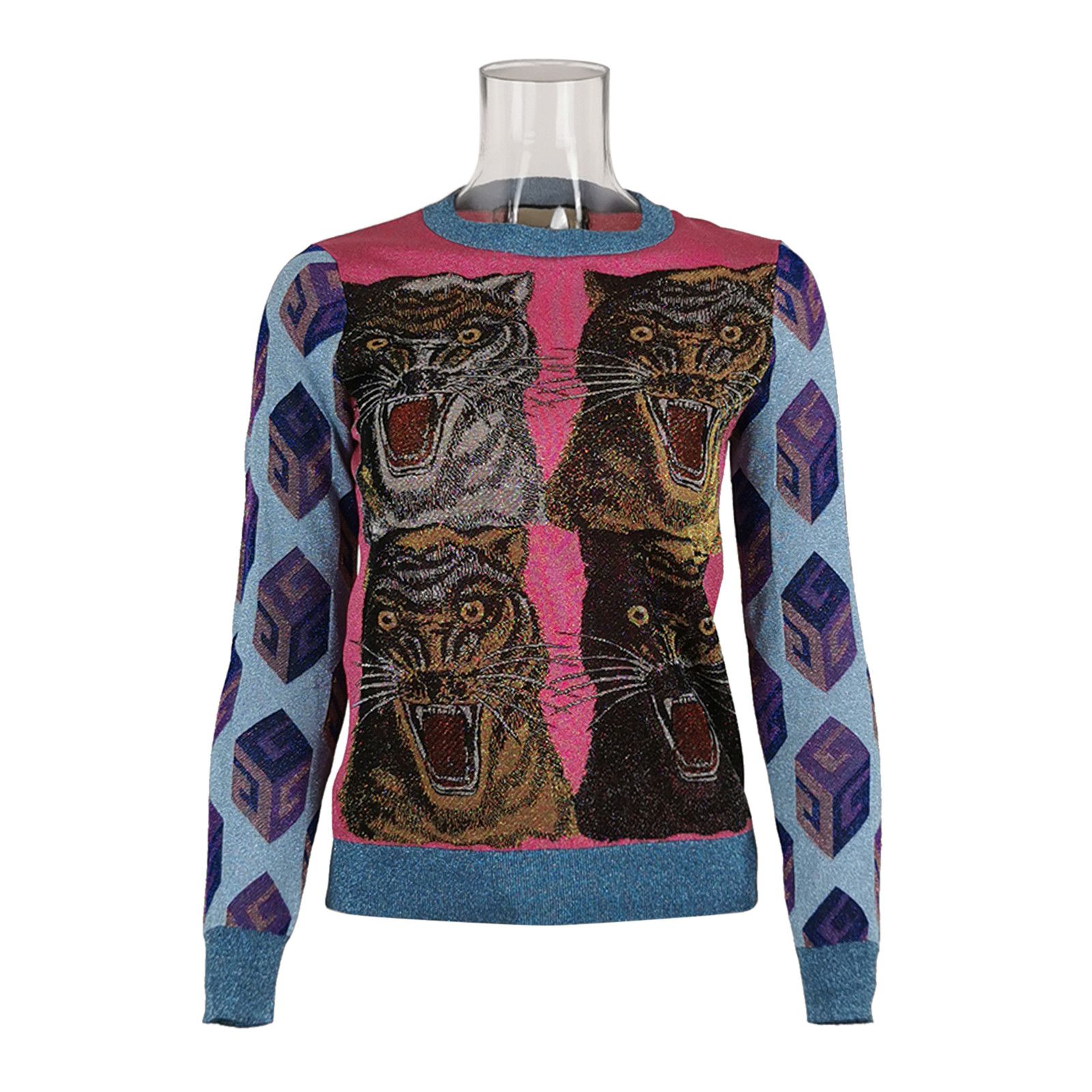 Gucci Gucci Tiger Print Knit Sweater Size XS Size XS / US 0-2 / IT 36-38 - 1 Thumbnail