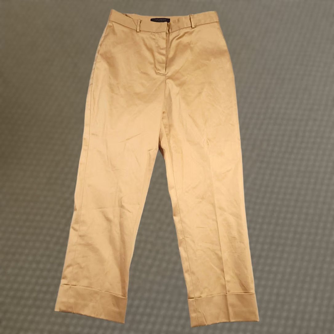 Vintage The Limited Stretch Dress Pants Womens 2 Tan Ankle Career Cropped Cuffed Size 26" / US 2 / IT 38 - 1 Thumbnail
