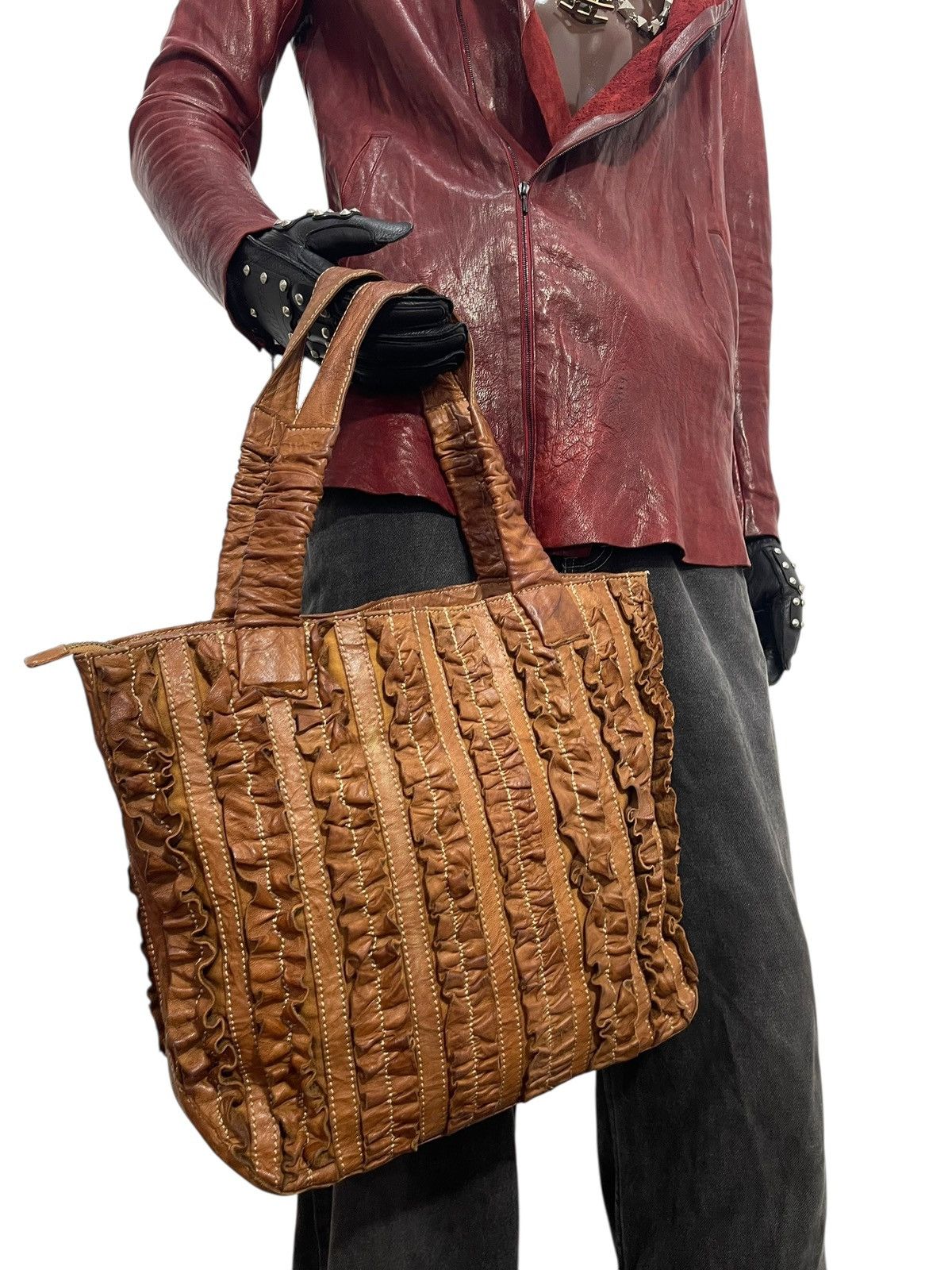 Genuine Leather Full Leather Patina La Pignon Tote Shoulder Bag 7🟩 Size ONE SIZE - 4 Thumbnail