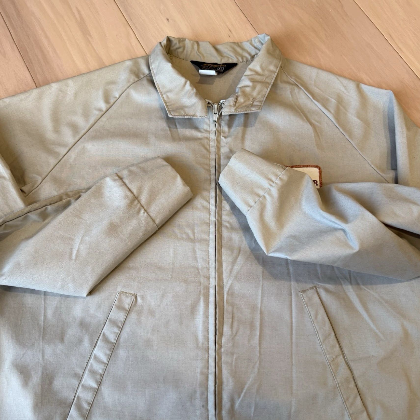 Vintage VINTAGE Swingster Jacket XL Khaki Full Zip 80s Made in USA Jolly Ranch Candy Shirt Mens Regular XL Beige Zip Front 90s USA Classic Size US XL / EU 56 / 4 - 5 Thumbnail