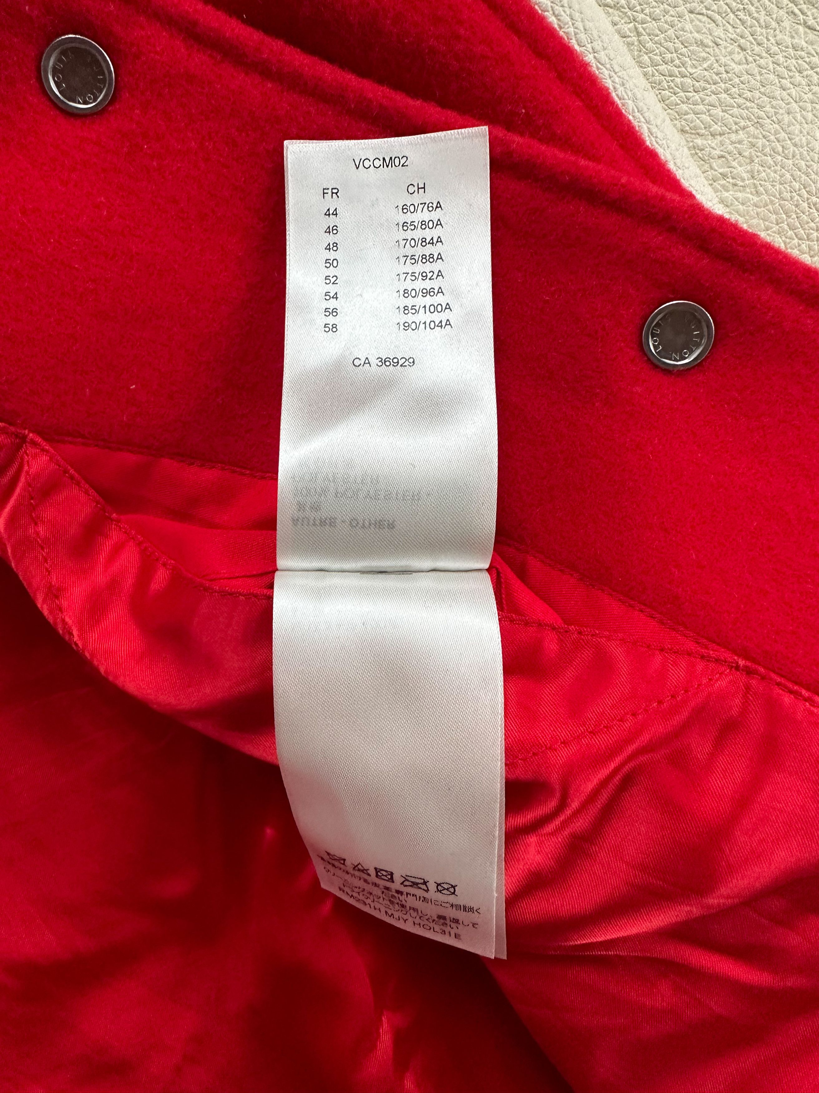 Louis Vuitton Louis Vuitton Yayoi Kusama Red & White Varsity Jacket Size US XXL / EU 58 / 5 - 9 Thumbnail