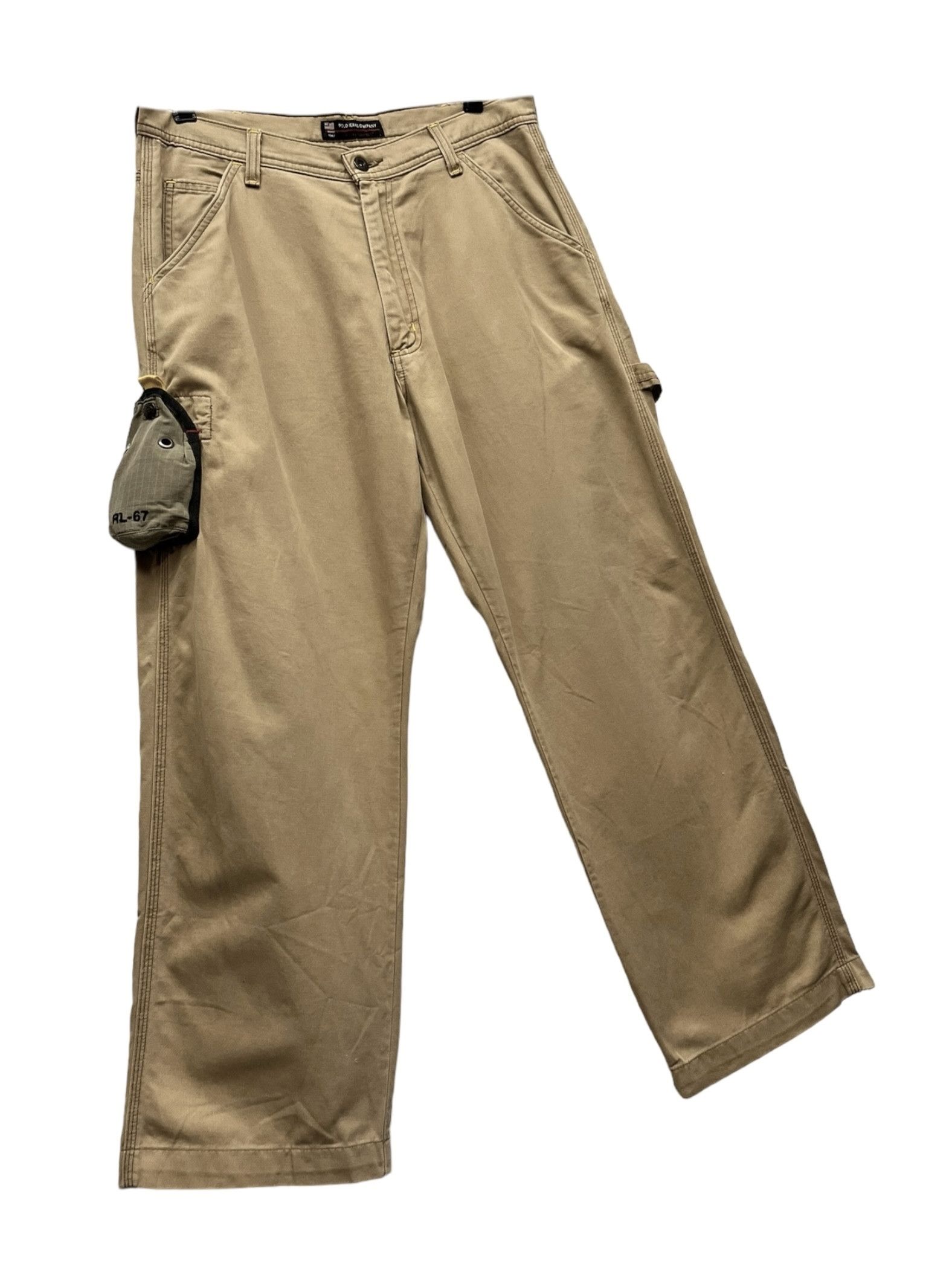 Polo Ralph Lauren 🔥Vintage Y2K RALPH LAUREN Cell Phone Carpenter Baggy Chino Size US 31 - 5 Thumbnail