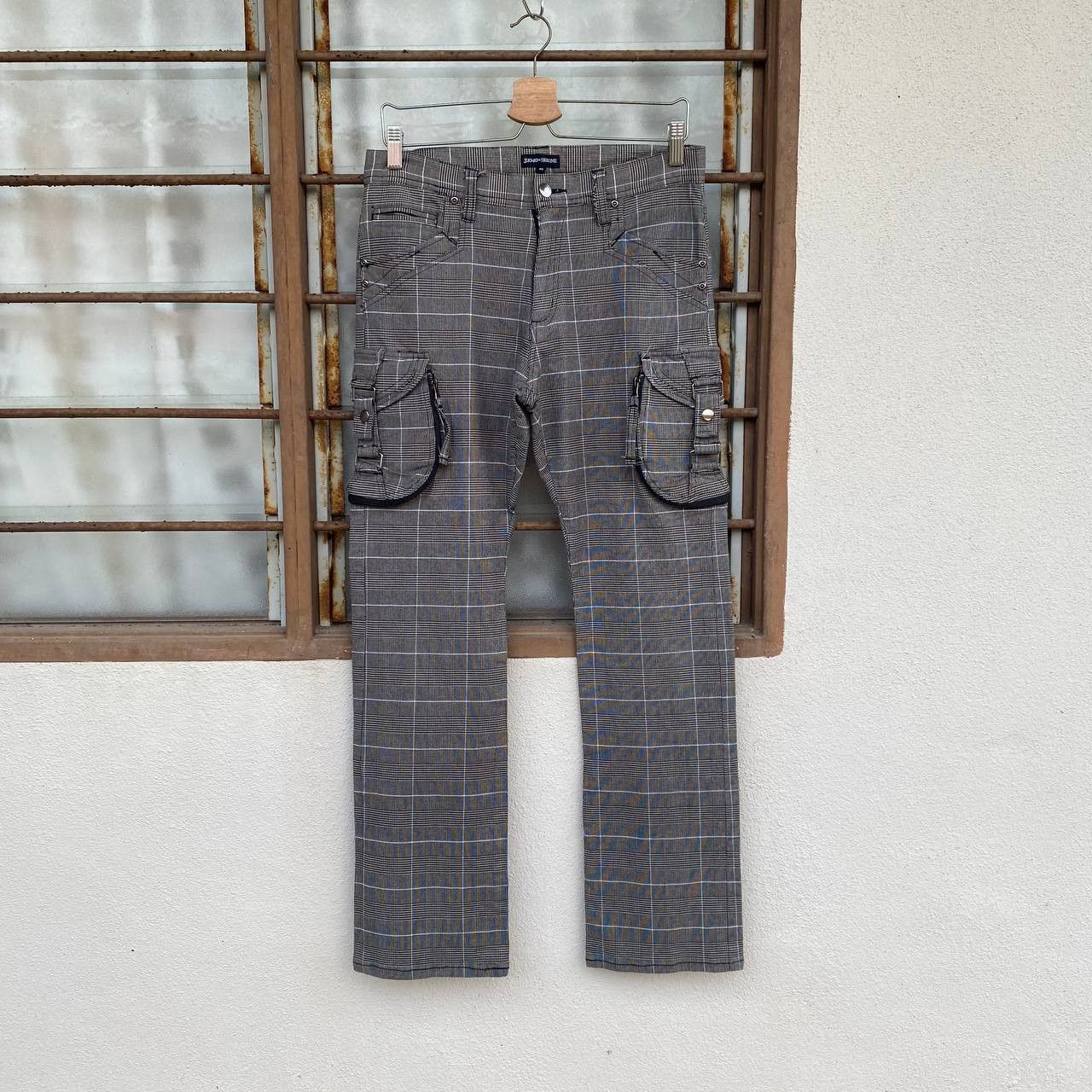 Japanese Brand PRISONER PANT CARGO SKKONE 31040 PIN STRIPE JAPANESE STYLE Size US 29 - 1 Thumbnail