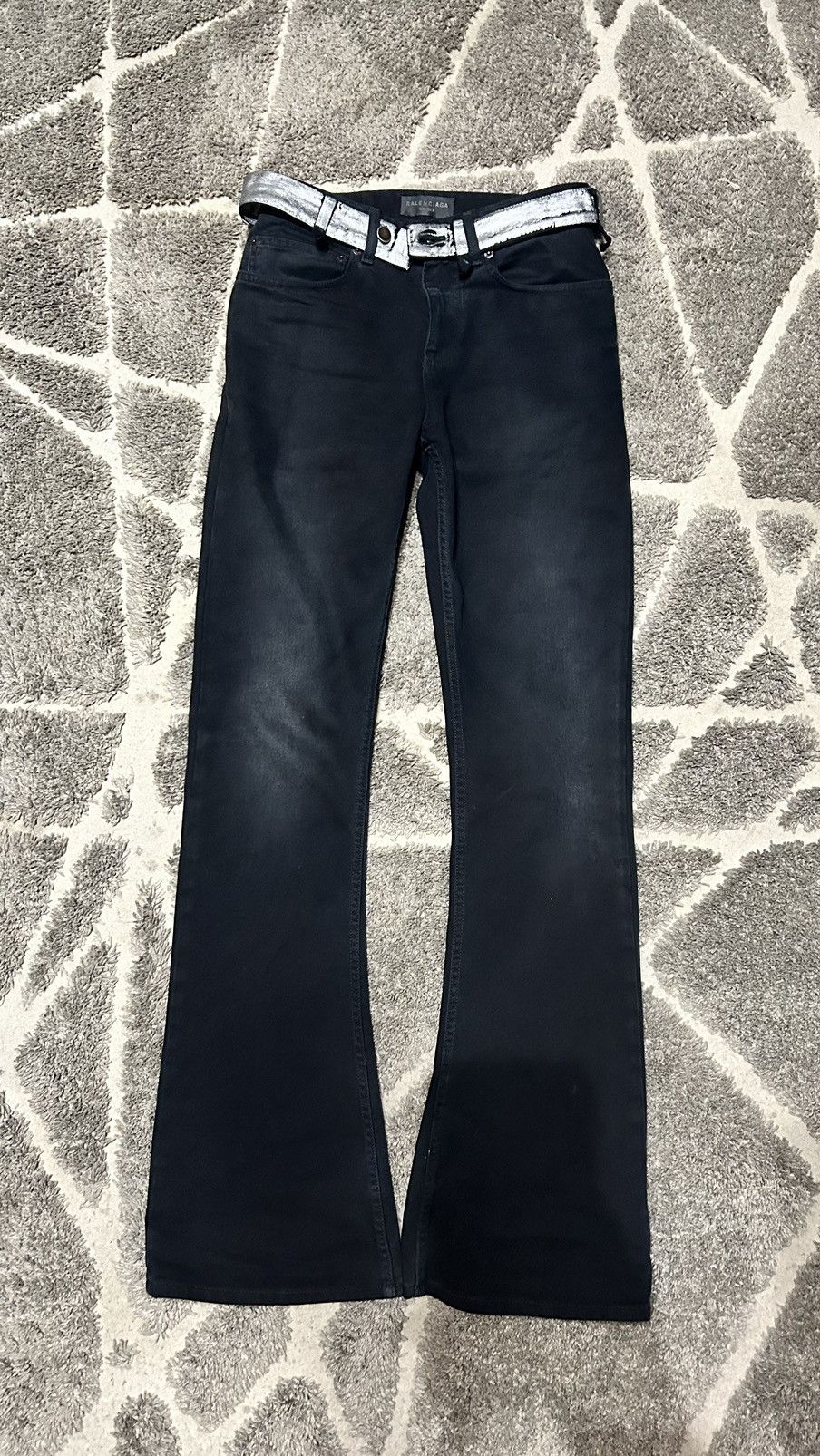 Balenciaga Sunfaded Flare Denim Size US 29 - 1 Thumbnail