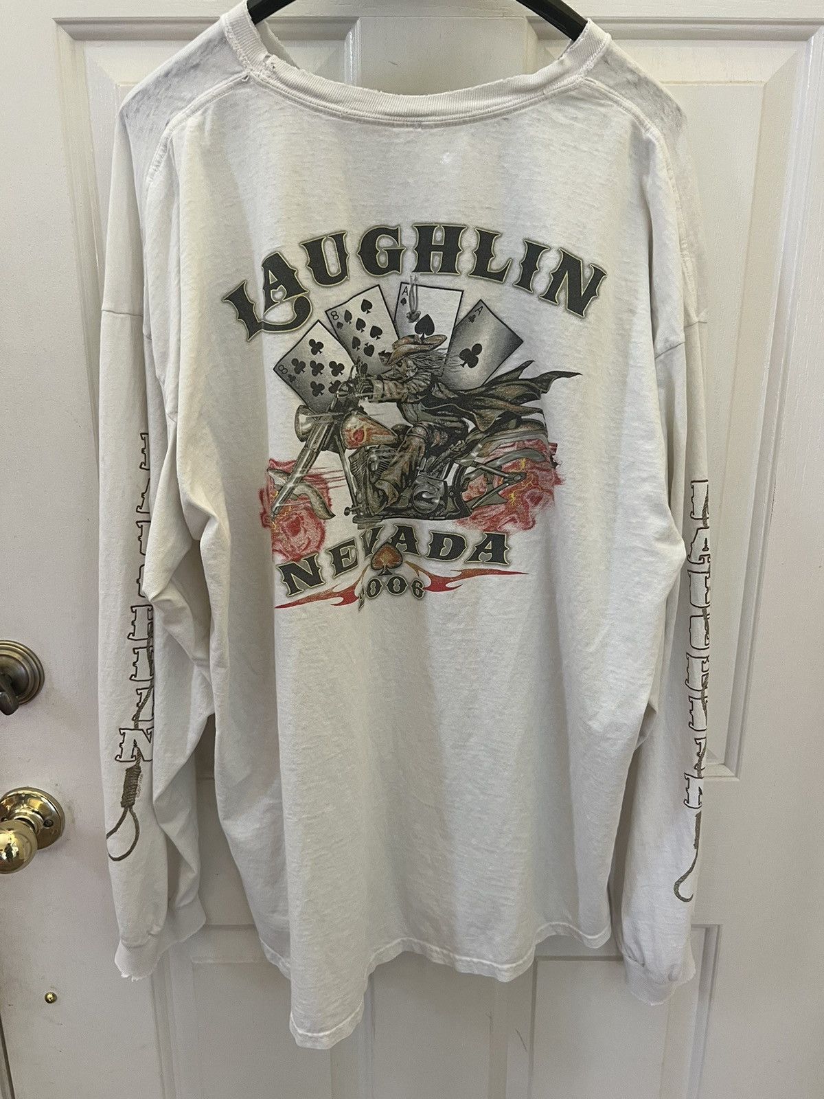 Vintage Thrashed sick Laughlin Nevada biker tee 2006 Size US XL / EU 56 / 4 - 1 Thumbnail