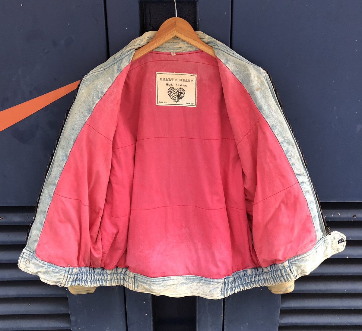 Vintage Vintage HEART & HEART FADED Light Weight Cargo Denim Jacket Size US L / EU 52-54 / 3 - 16 Thumbnail