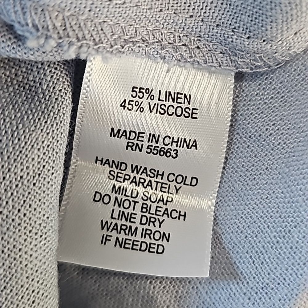 Nicole Miller Nicole Miller -769 NWT Lighy Blue Smocked Waist Linen Blend Size L / US 10 / IT 46 - 4 Thumbnail