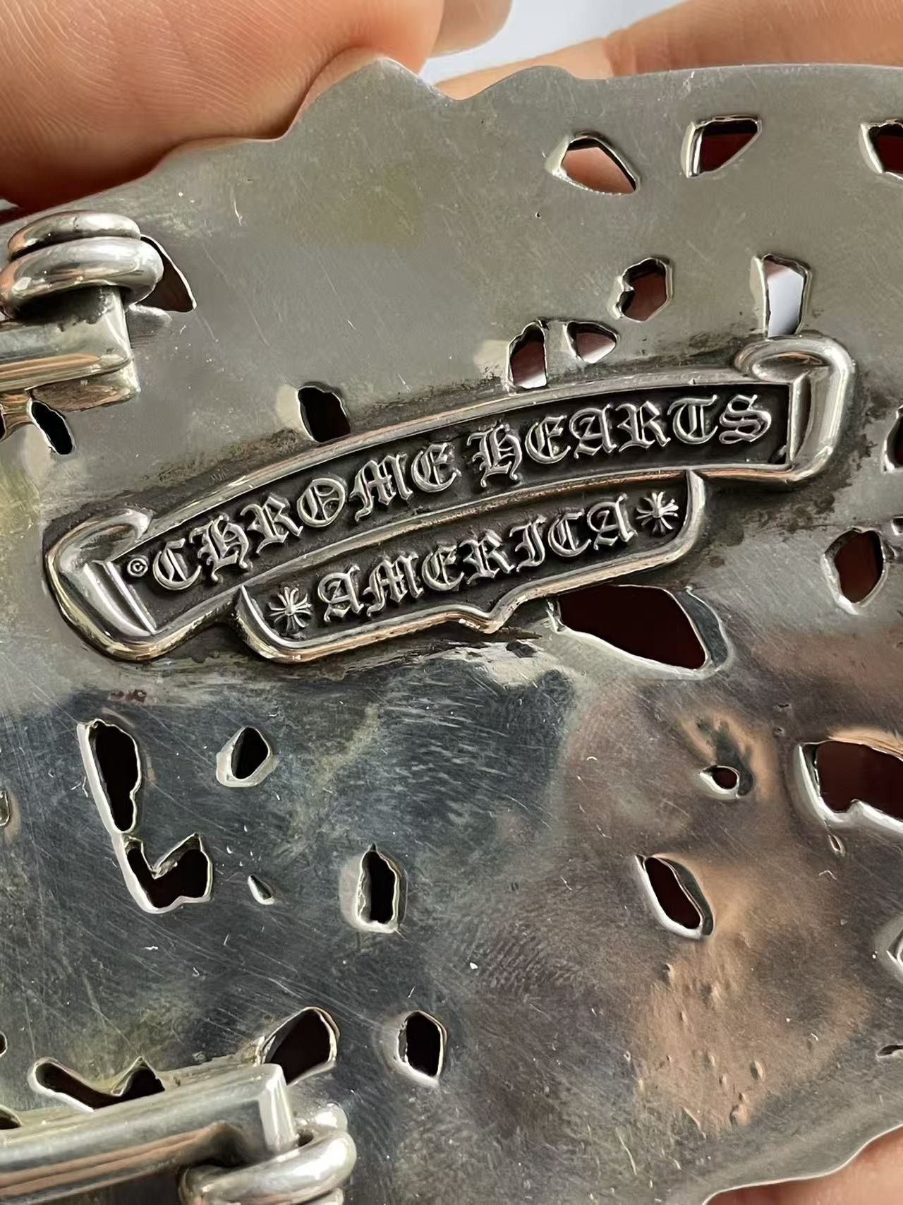 Chrome Hearts Chrome Hearts Silver Cemetery Cross Belt Buckle Size ONE SIZE - 7 Thumbnail