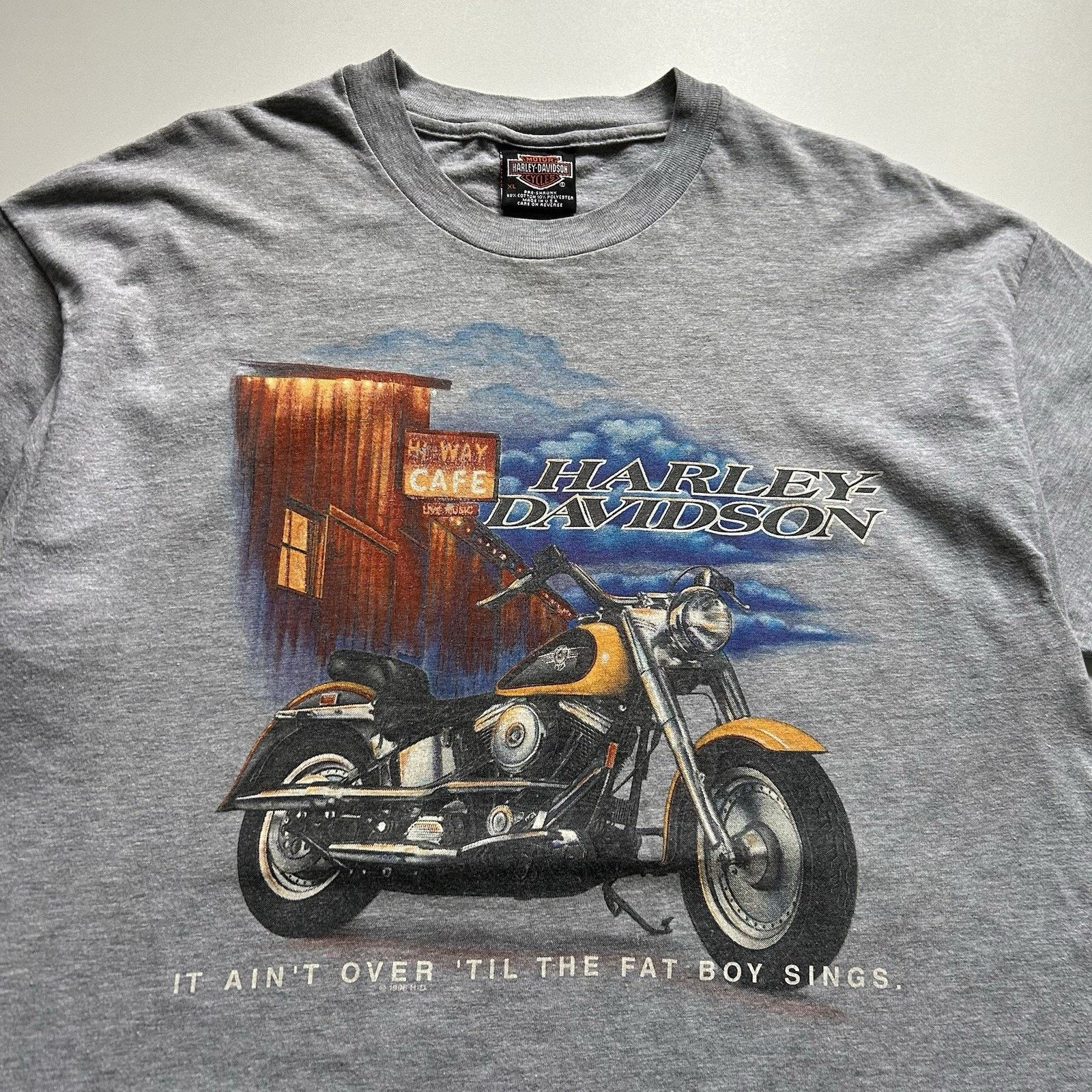 Harley Davidson × Vintage Vintage 90s Harley-Davidson Fat Boy T-Shirt XL Made In USA Size US XL / EU 56 / 4 - 2 Thumbnail