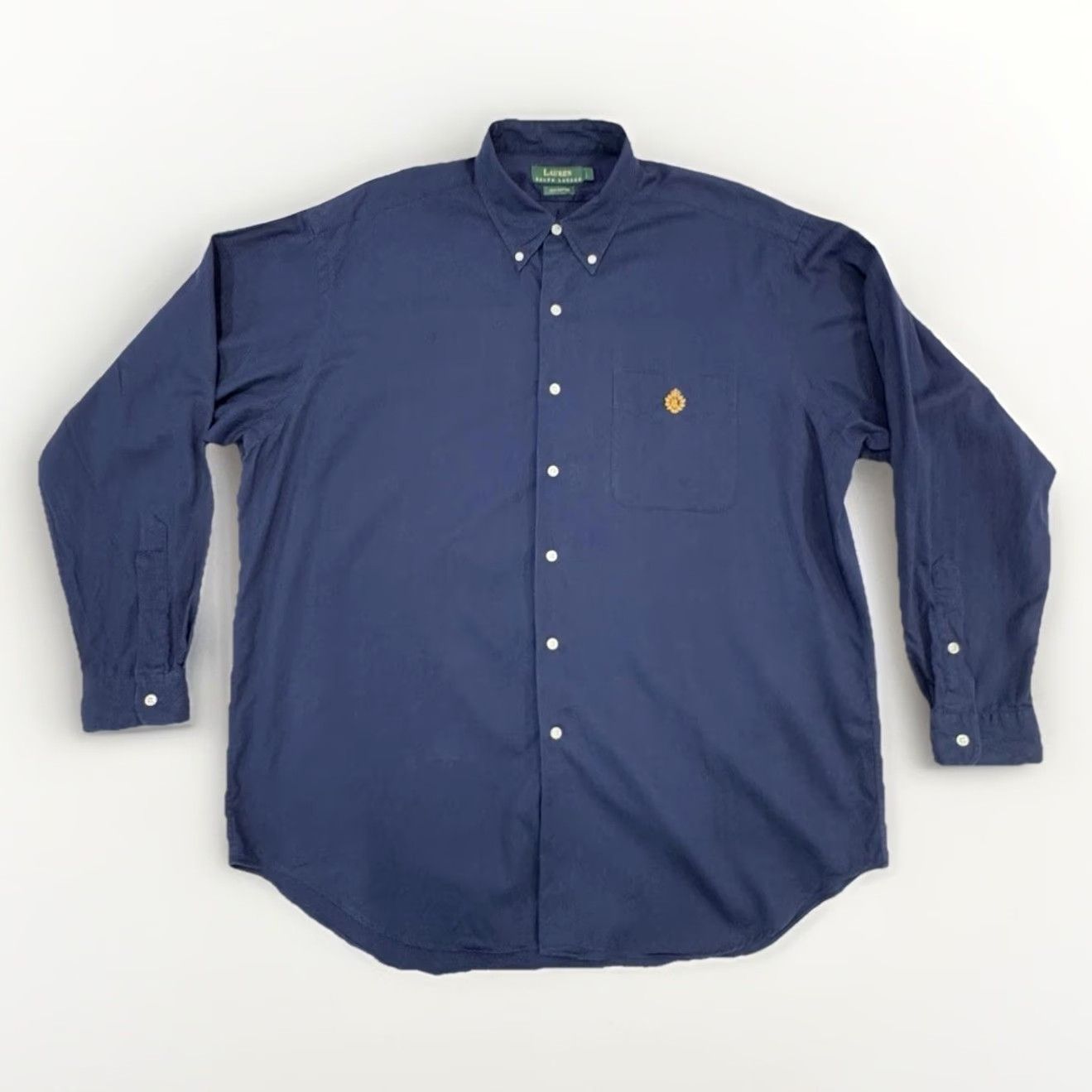 Polo Ralph Lauren VINTAGE Polo Ralph Lauren Shirt Men XL Classic Fit Long Sleeve Button- Down Crest Blue 90s Retro Logo Button-Up Mens Size US XL / EU 56 / 4 - 3 Thumbnail