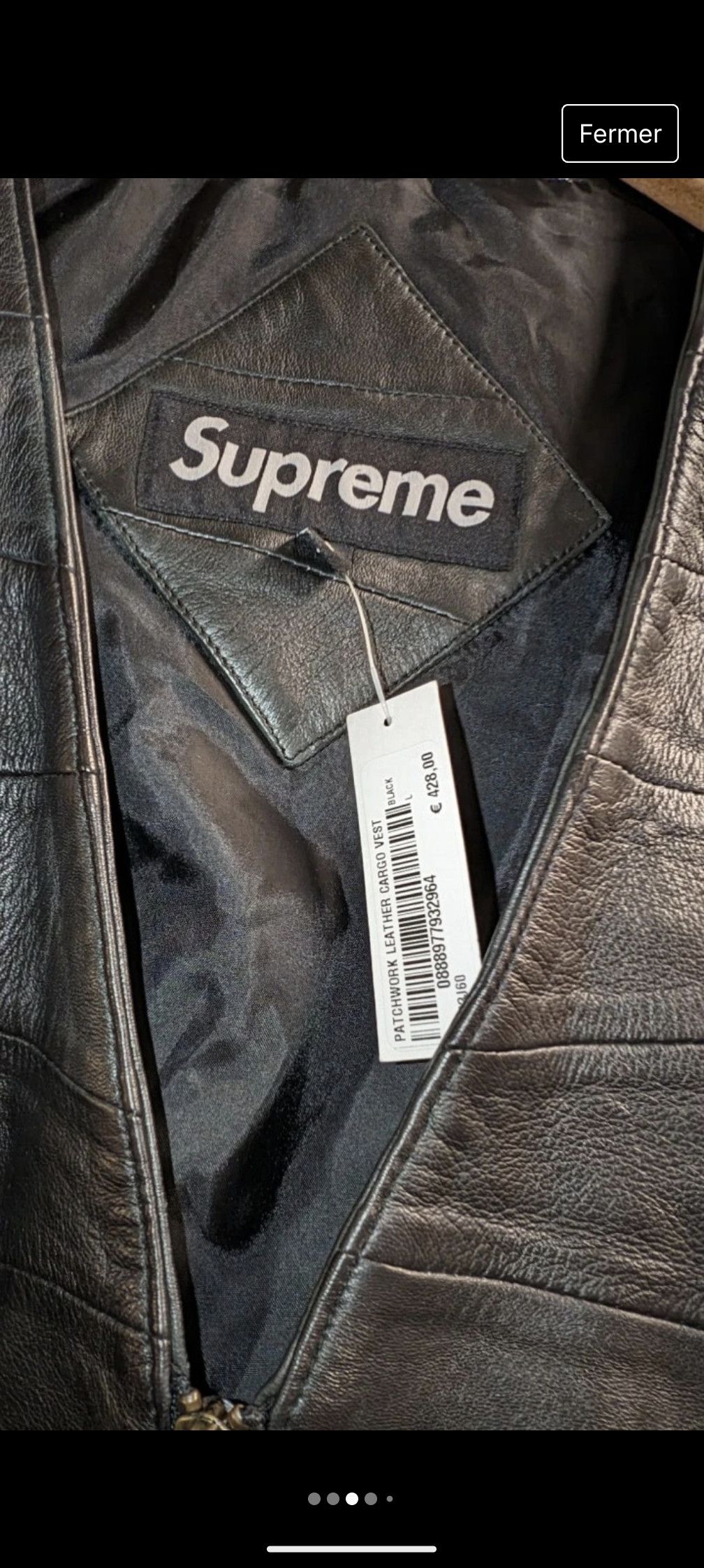 ジャケット・アウター supreme Patchwork Leather Cargo Vest Supreme Patchwork Leather Cargo Vest (SS23) - $398