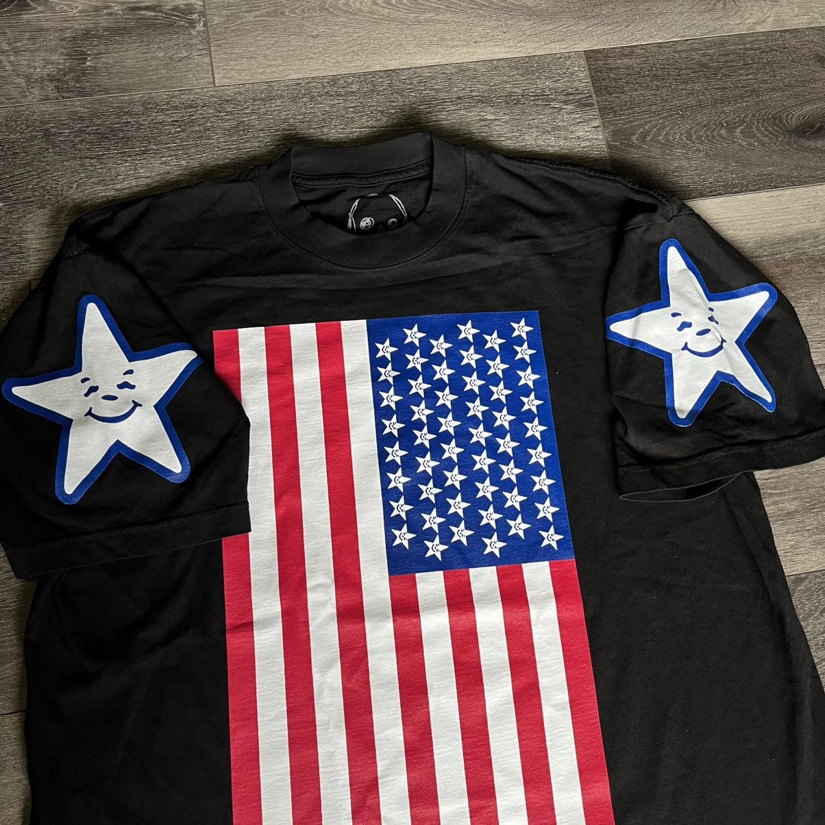 Asspizza Asspizza 50 States Tour American Flag Graphic T Shirt Black Size US L / EU 52-54 / 3 - 5 Thumbnail