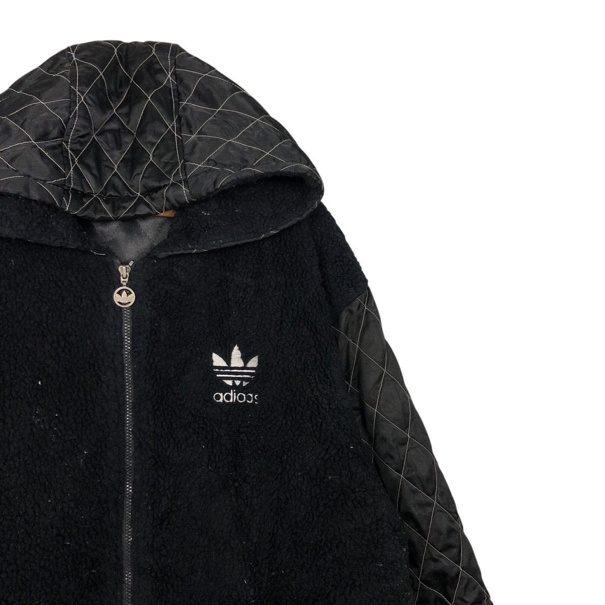 Adidas 📌Vintage Wool Zipper Jacket Adidas Big Logo Embroidery Size US M / EU 48-50 / 2 - 8 Thumbnail