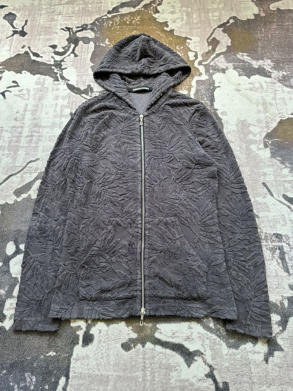 5351 POUR LES HOMMES 5351 Pour Les Hommes embossed fleece zipper hoodie Size US M / EU 48-50 / 2 - 3 Thumbnail