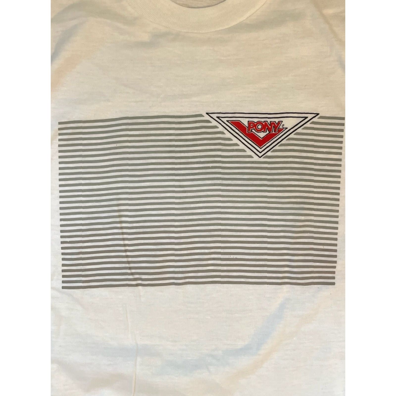 PONY VINTAGE PONY T-Shirt Mens Small 90s White Deadstock NWT Made in USA Lined Cotton Blend Crew Neck Graphic Size US S / EU 44-46 / 1 - 5 Thumbnail