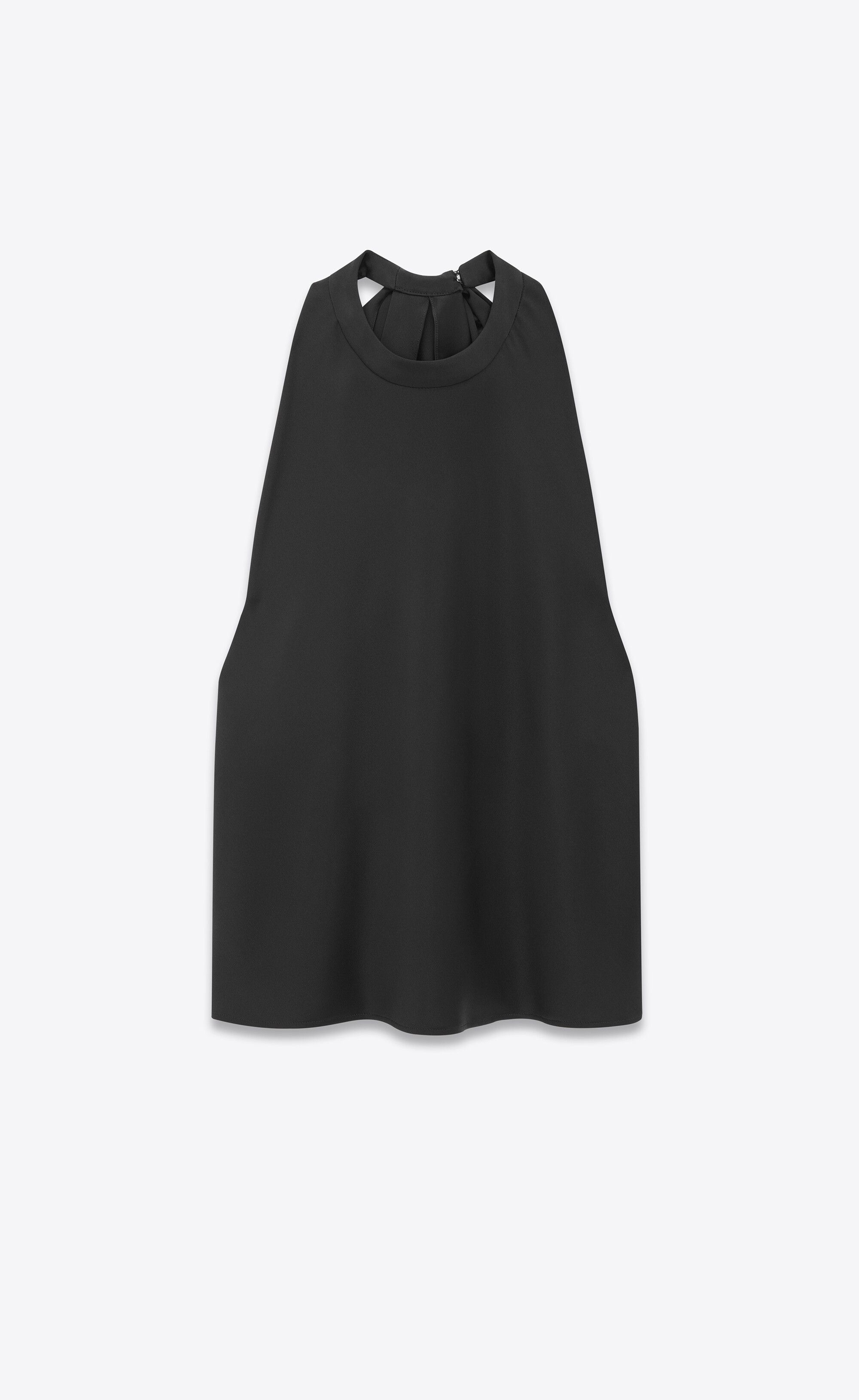 Saint Laurent Paris o1s1wg110125 760421 Lavallière-Back Blouse Crepe Satin Size US M / EU 48-50 / 2 - 1 Thumbnail
